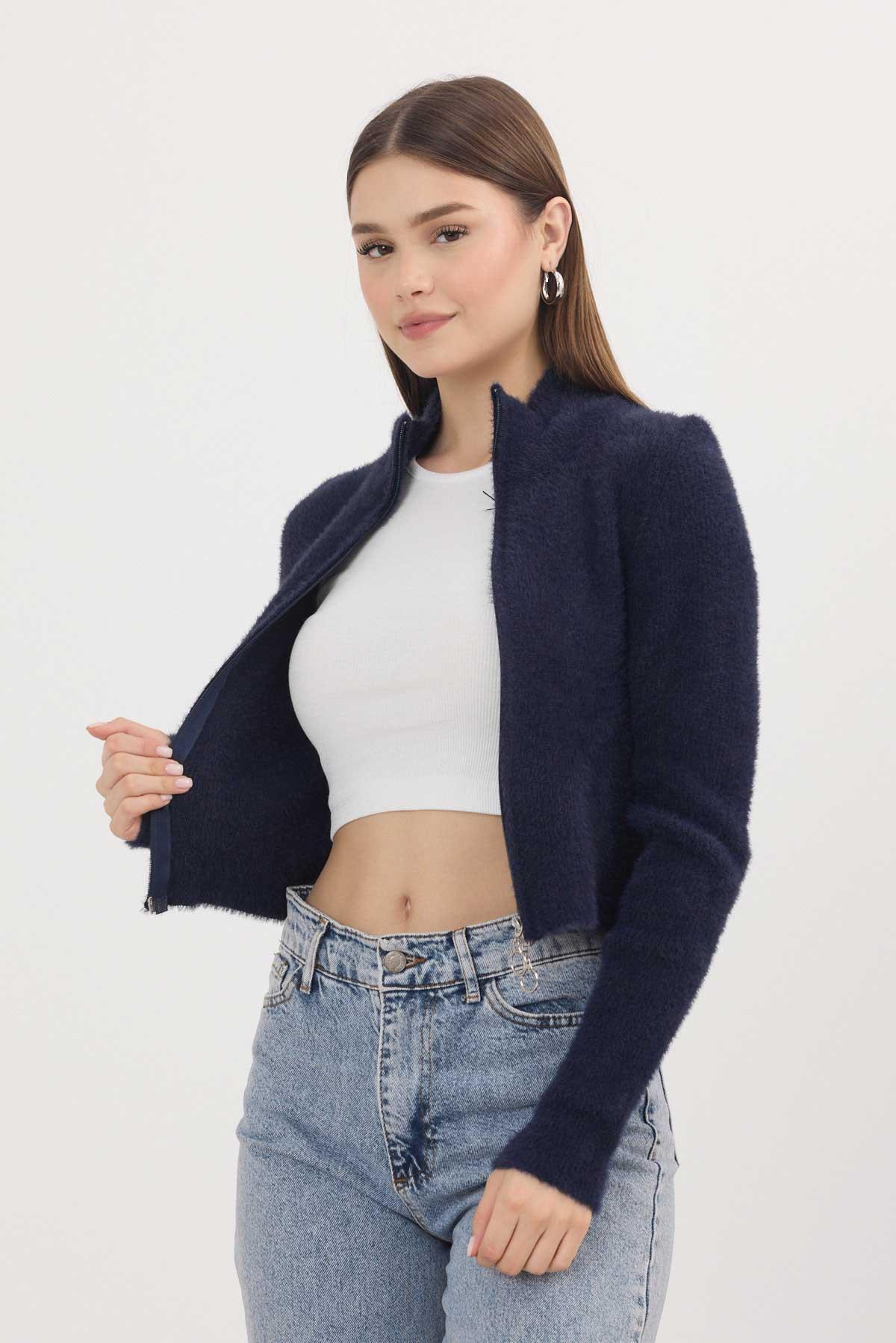 Laci Fermuarlı Kısa Yumoş Hırka 6806 - 3