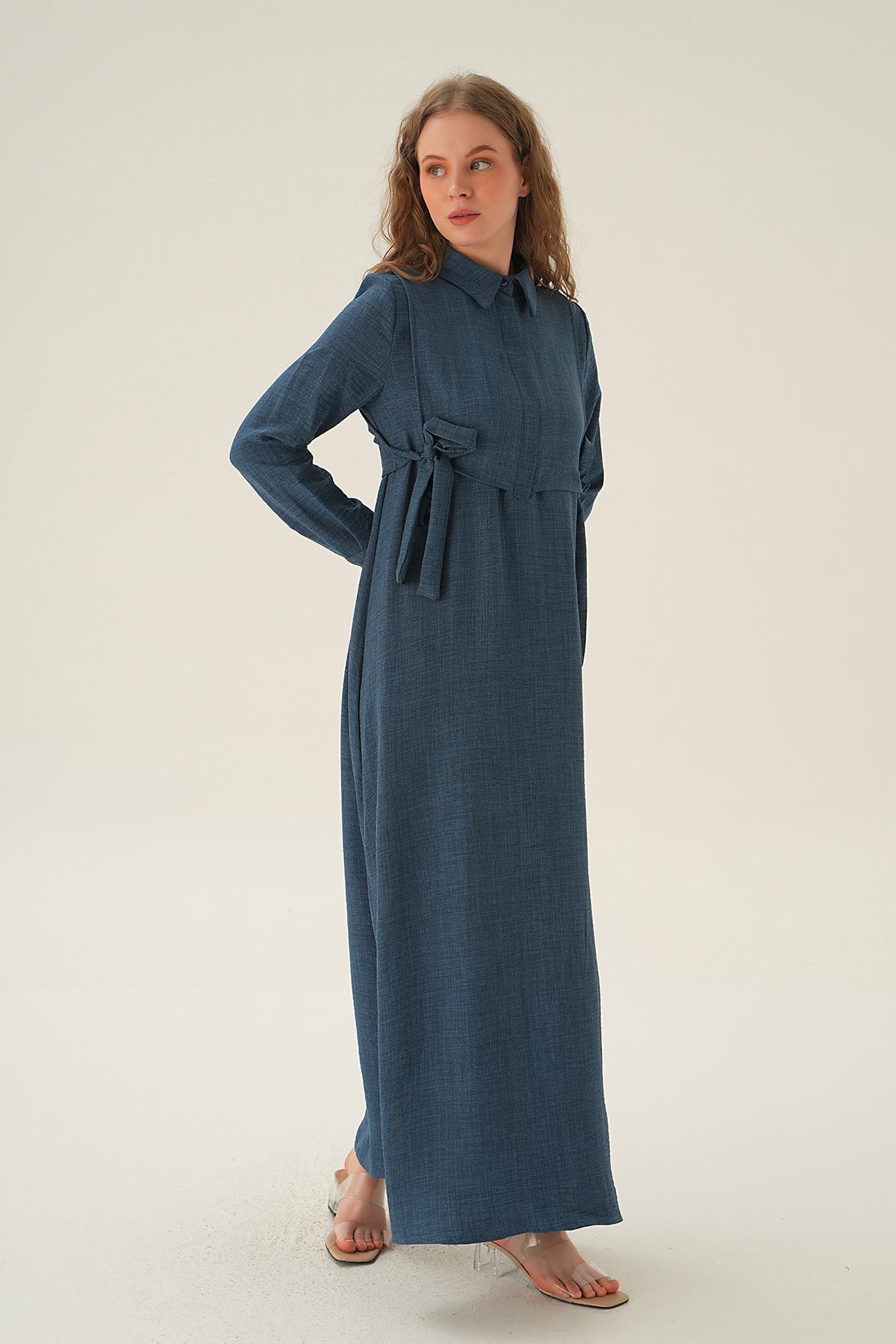 İndigo Bolerolu Elbise 6809A 