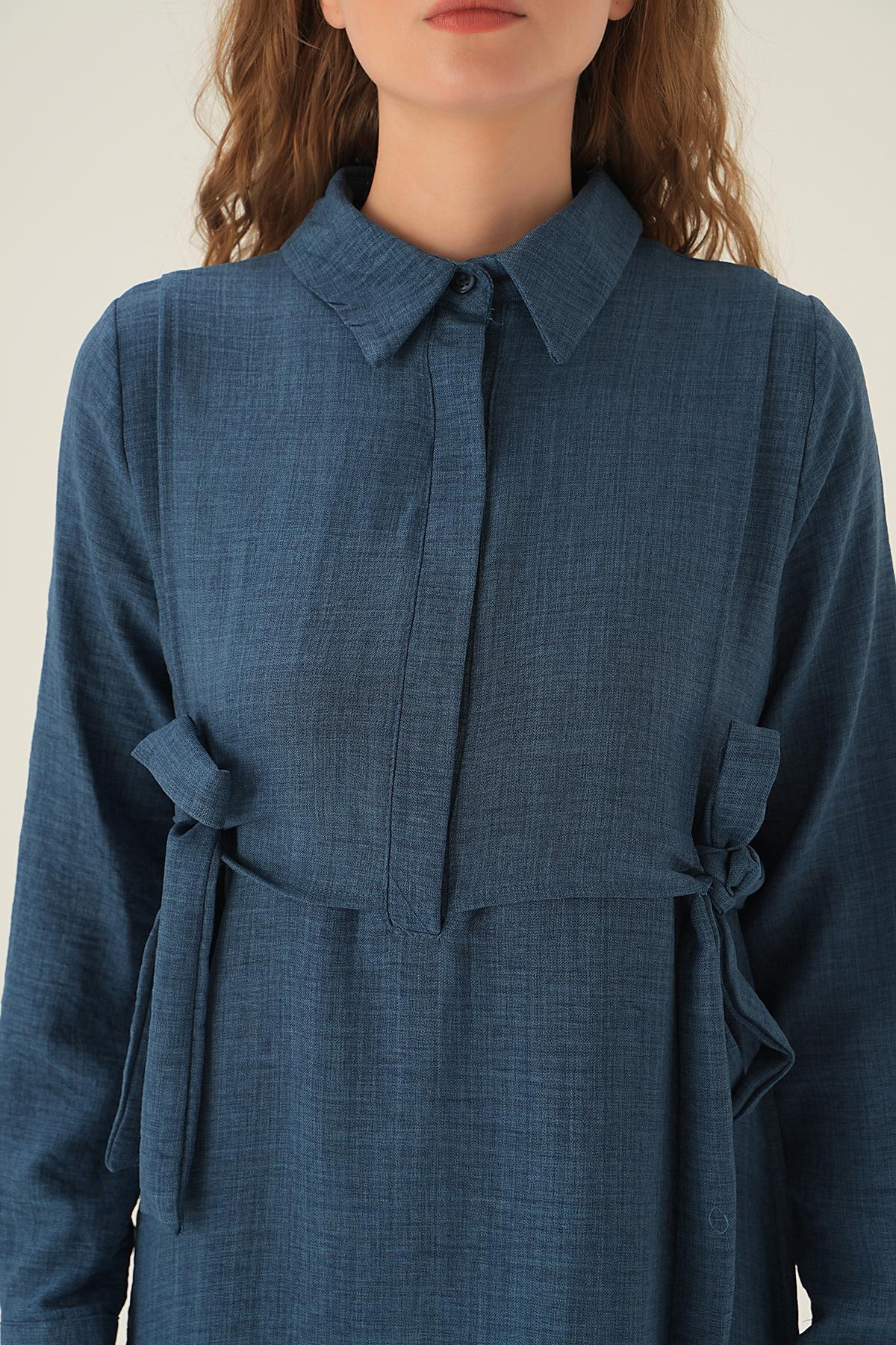 İndigo Bolerolu Elbise 6809A - 2