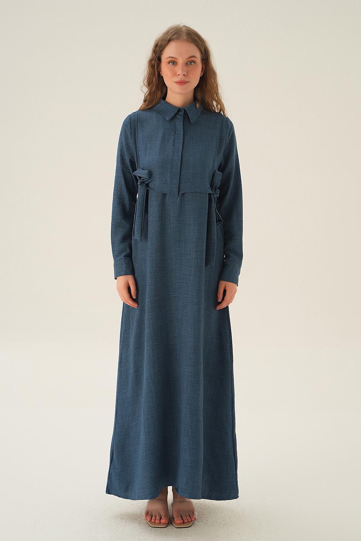 İndigo Bolerolu Elbise 6809A - 6