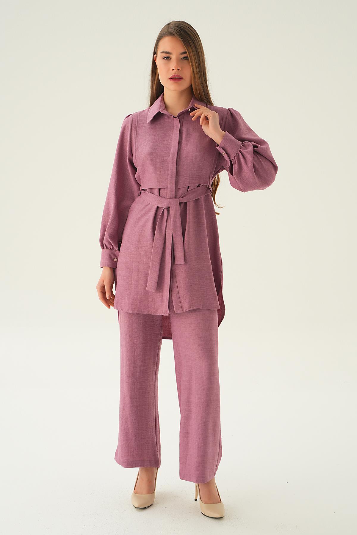 Gül Bağlamalı Tunik Pantolon Takım 6835A 