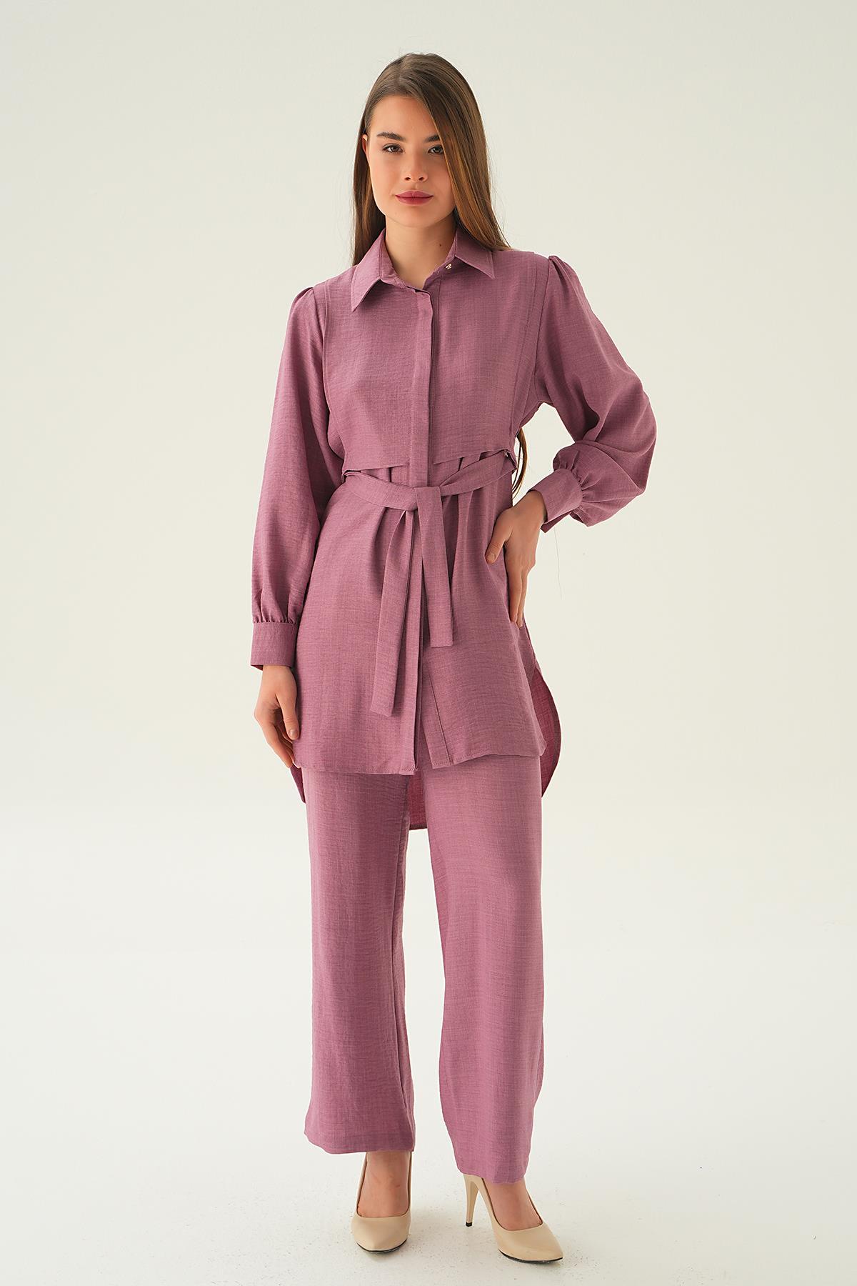 Gül Bağlamalı Tunik Pantolon Takım 6835A - 5