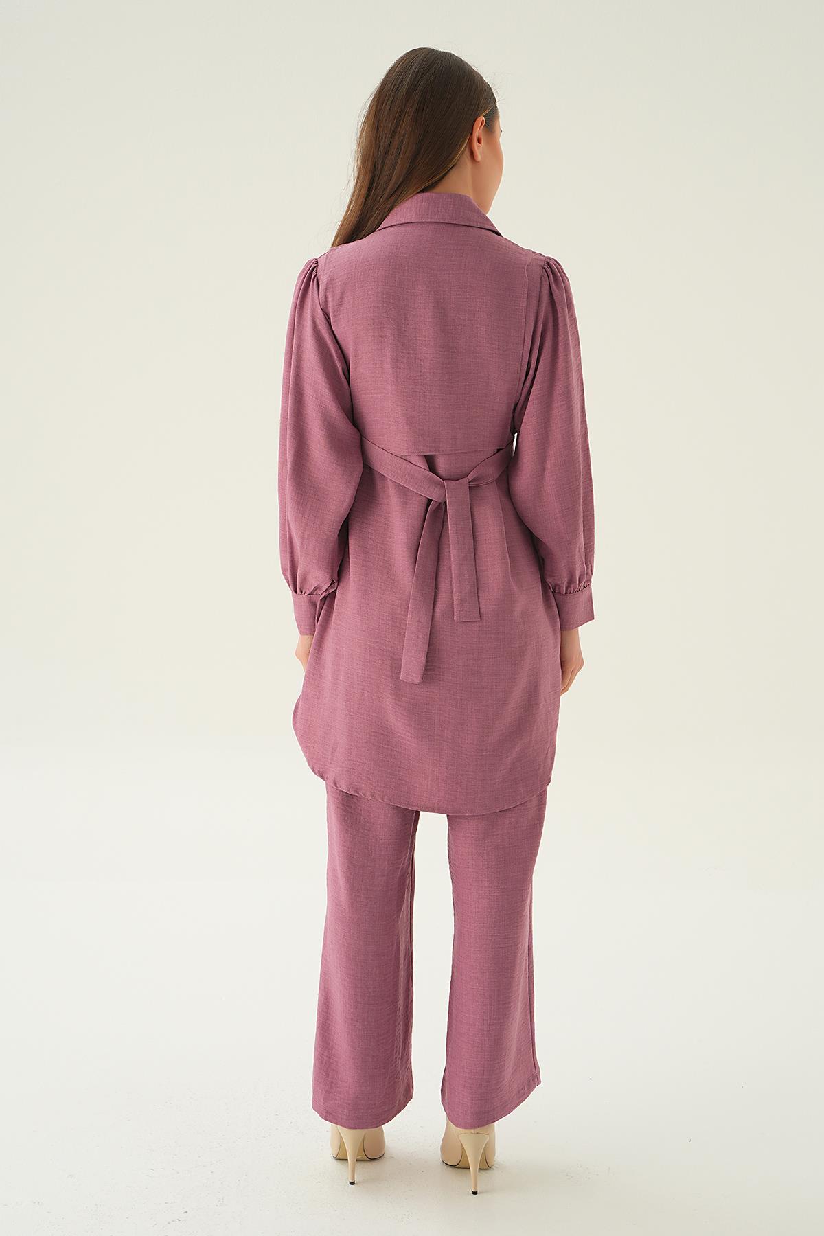 Gül Bağlamalı Tunik Pantolon Takım 6835A - 6