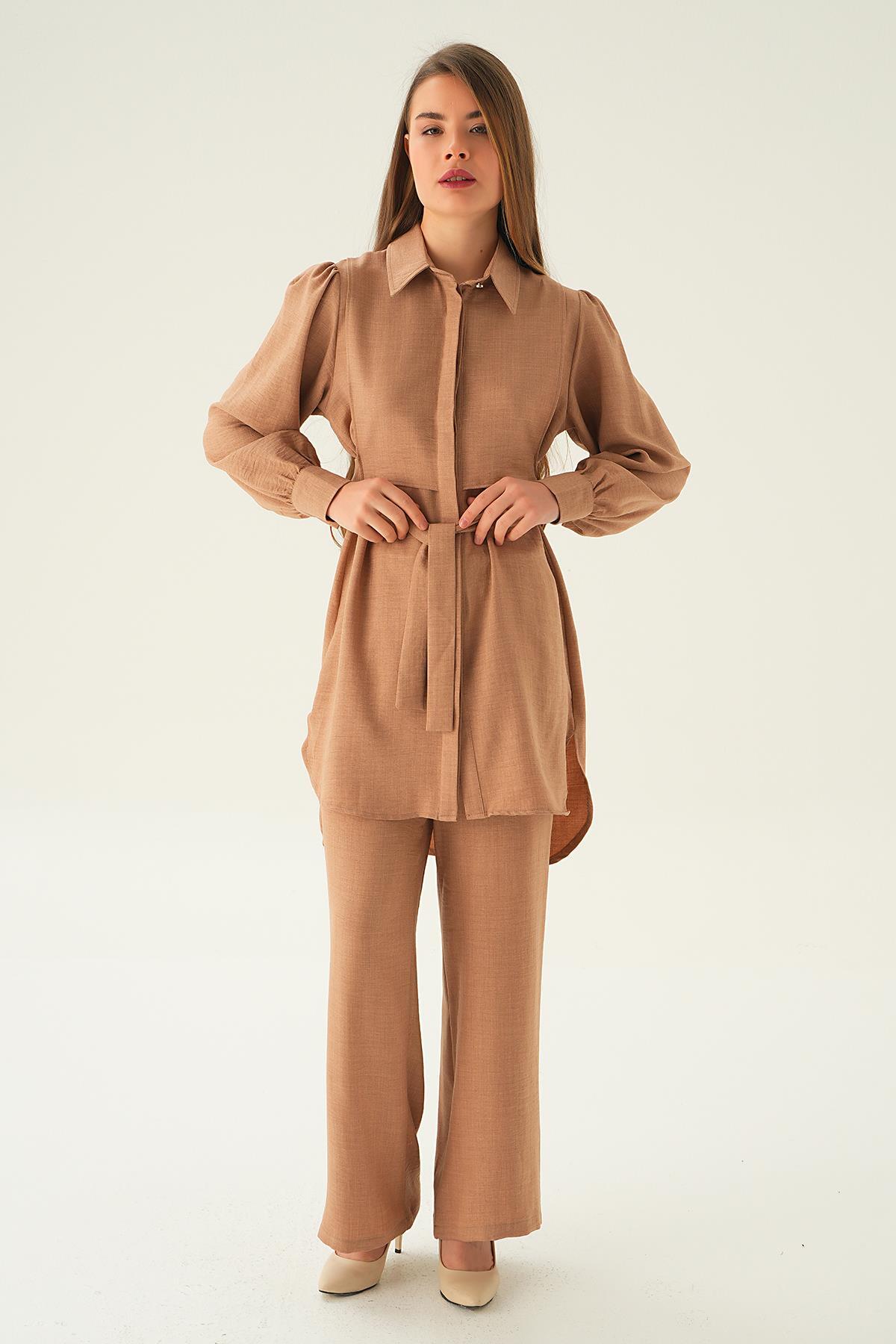 Vizon Bağlamalı Tunik Pantolon Takım 6835A - 3