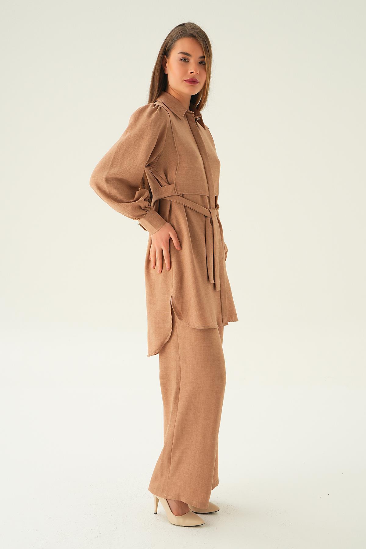 Vizon Bağlamalı Tunik Pantolon Takım 6835A - 5