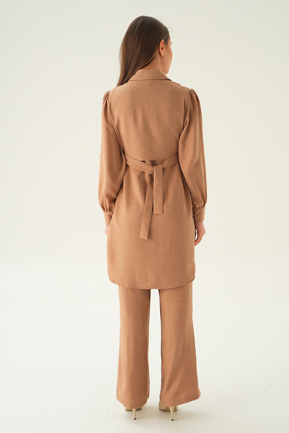Vizon Bağlamalı Tunik Pantolon Takım 6835A - 6