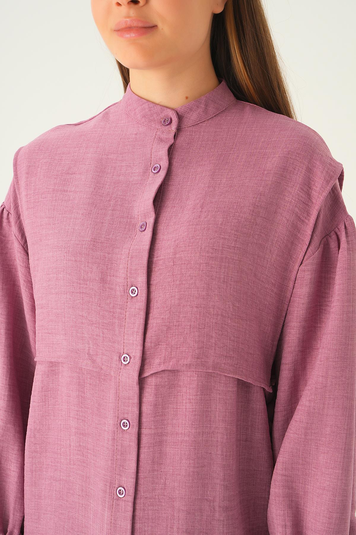 Gül Yan Bağlamalı Tunik 6836A - 6