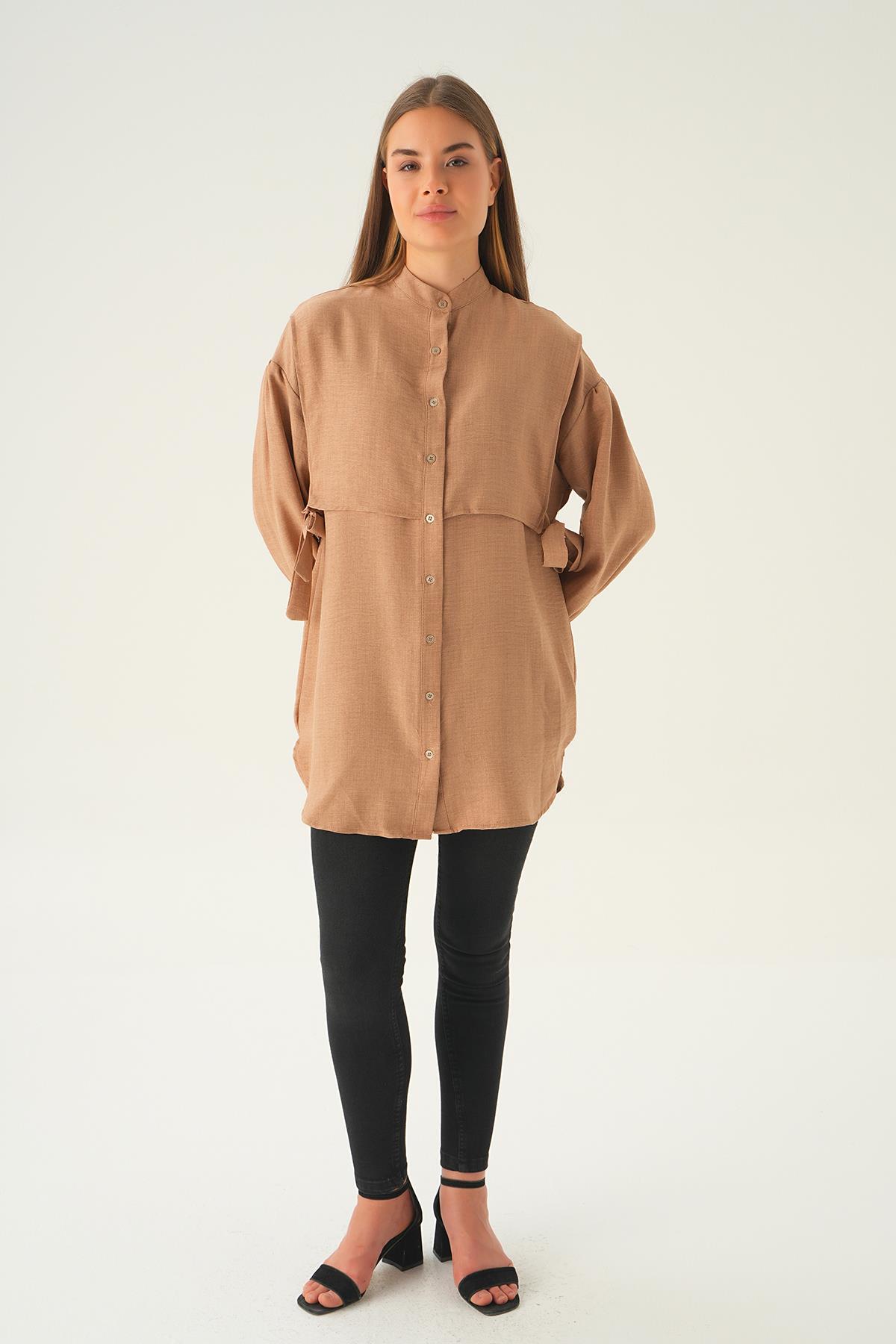 Vizon Yan Bağlamalı Tunik 6836A - 3