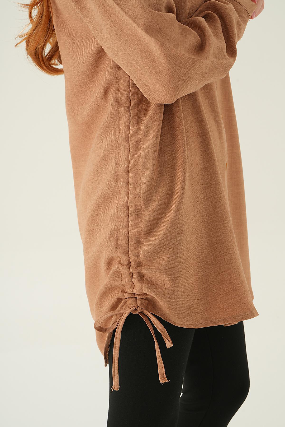 Vizon Yanları Büzgülü Tunik 6837A - 2