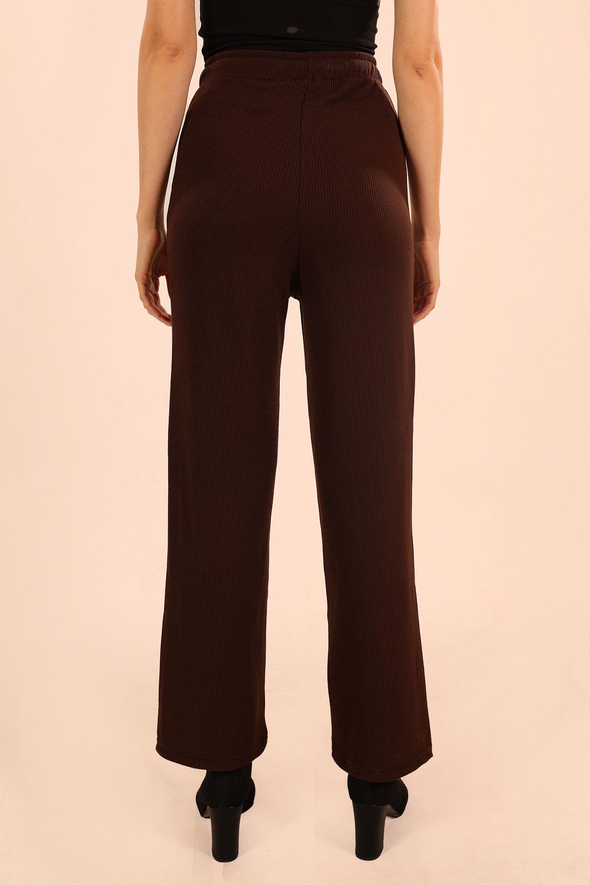 Kahve Bağcıklı Pantolon 6854A - 6