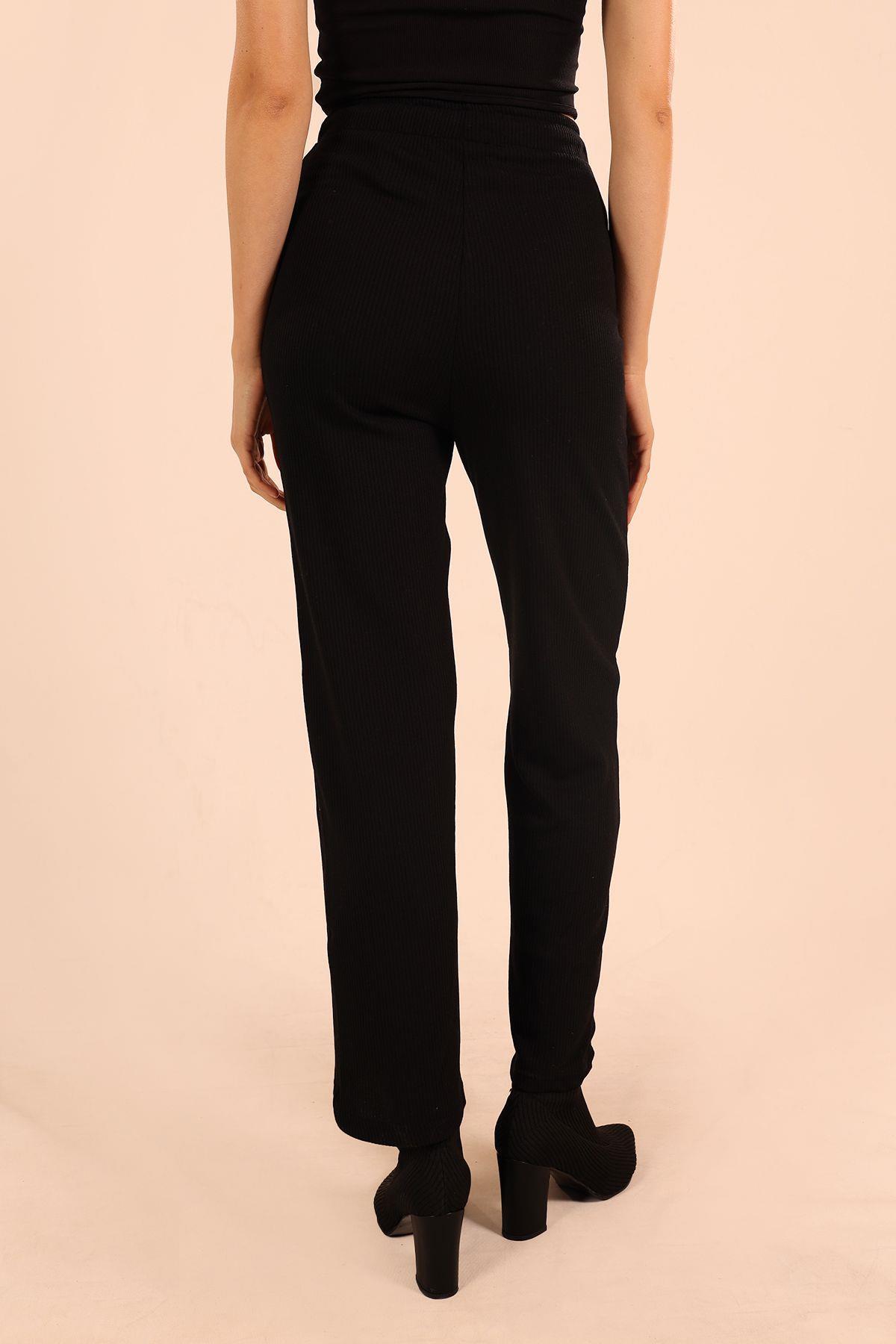 Siyah Bağcıklı Pantolon 6854A - 8