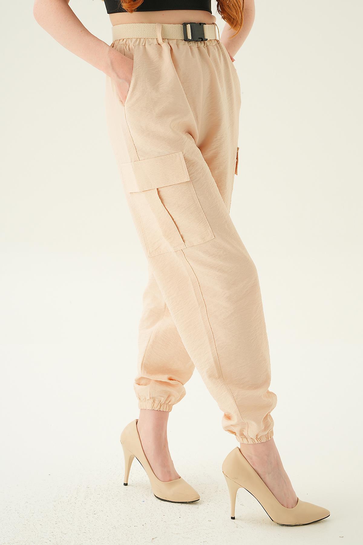 Taş Kemerli Paraşüt Pantolon 6888A - 4