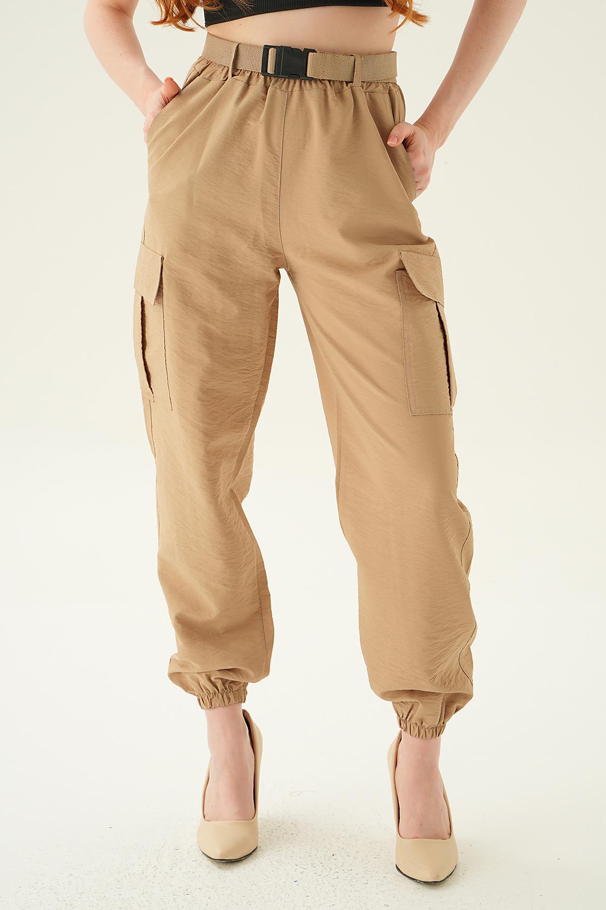 Vizon Kemerli Paraşüt Pantolon 6888A - 1