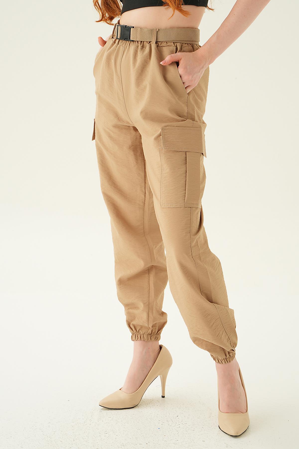 Vizon Kemerli Paraşüt Pantolon 6888A - 3