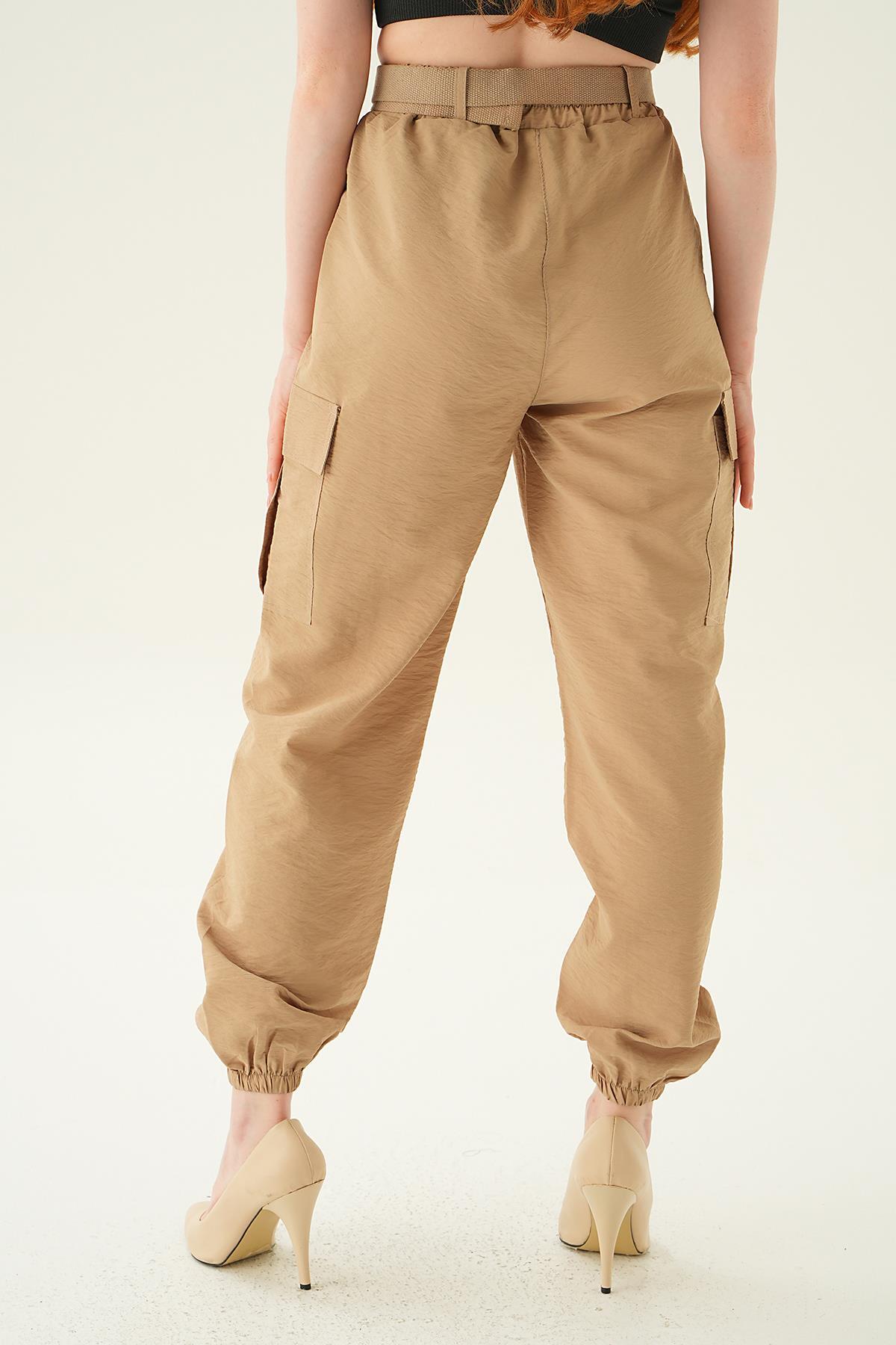 Vizon Kemerli Paraşüt Pantolon 6888A - 4