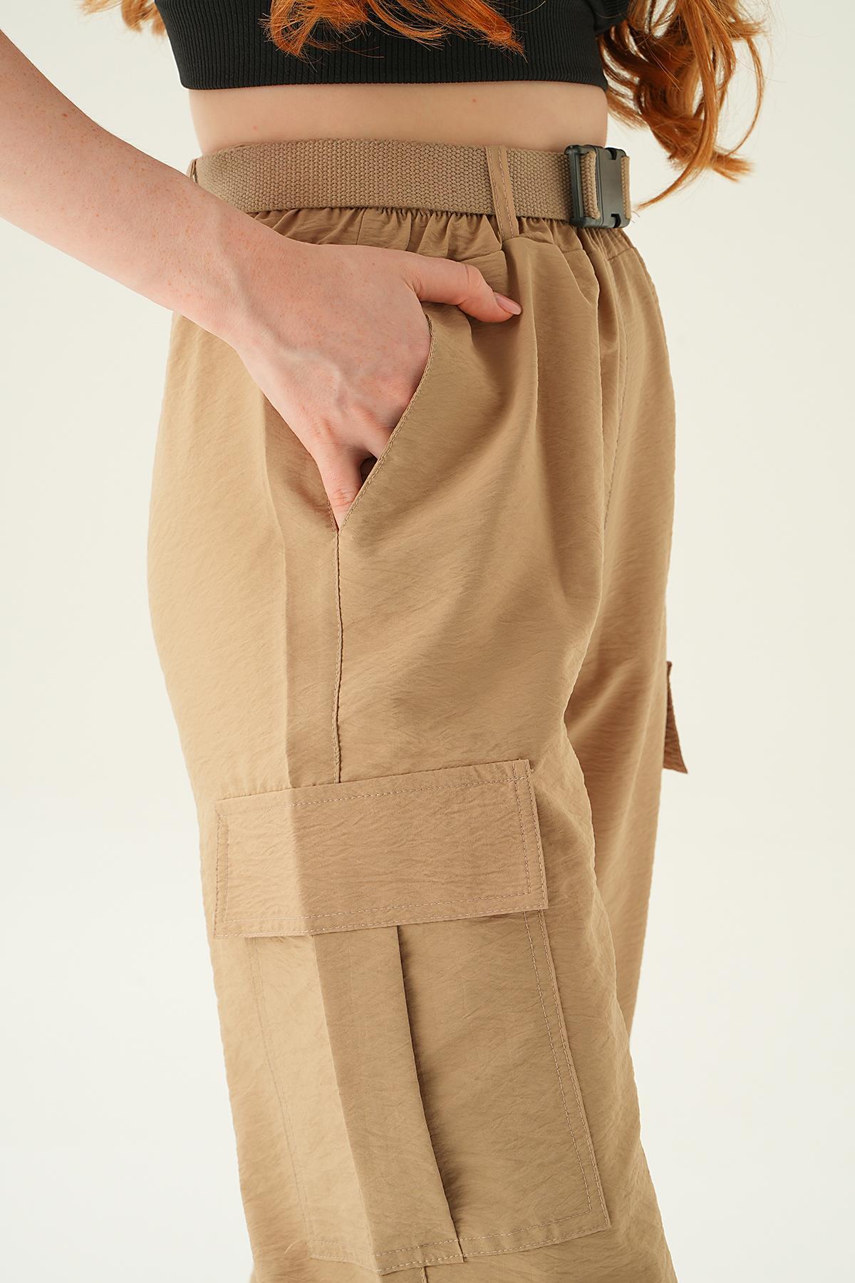 Vizon Kemerli Paraşüt Pantolon 6888A - 5