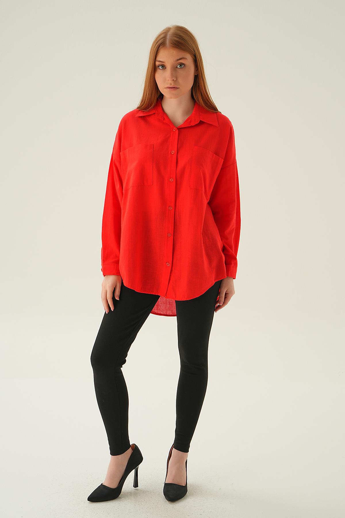 Nar Çift Cep Gömlek 6891A - 2