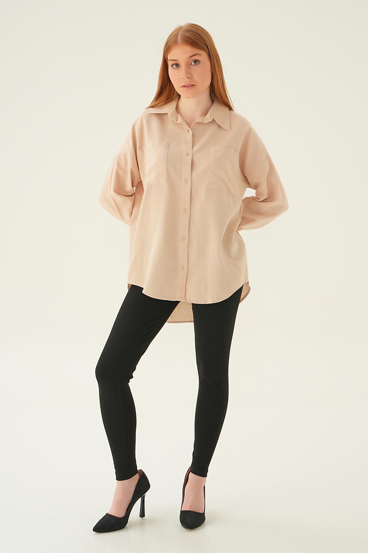 Vizon Çift Cep Gömlek 6891A - 2