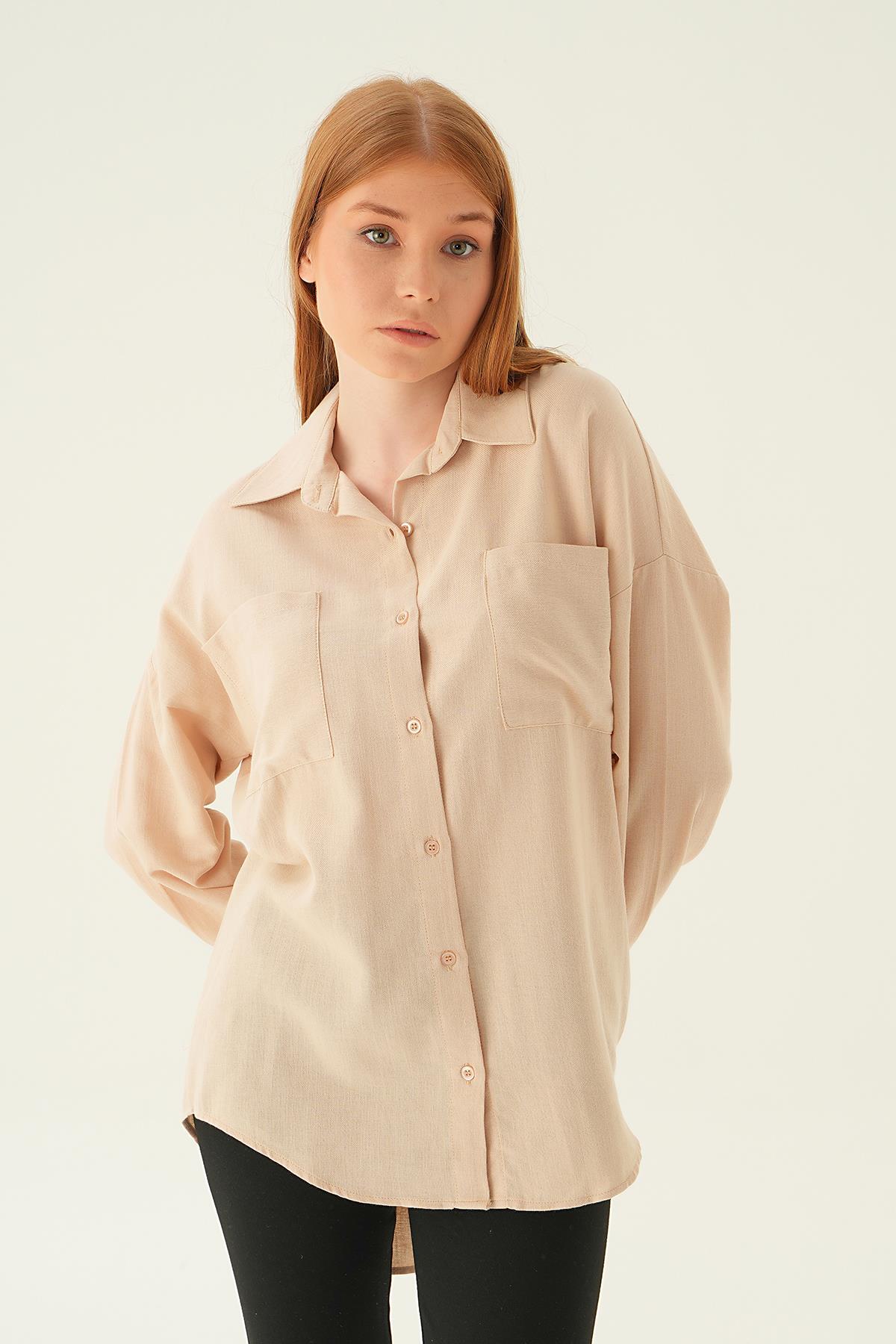 Vizon Çift Cep Gömlek 6891A - 4