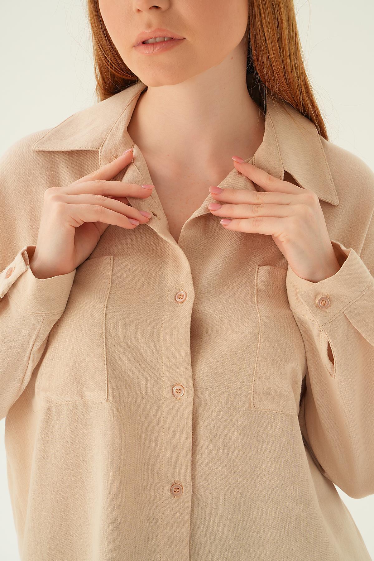 Vizon Çift Cep Gömlek 6891A - 5