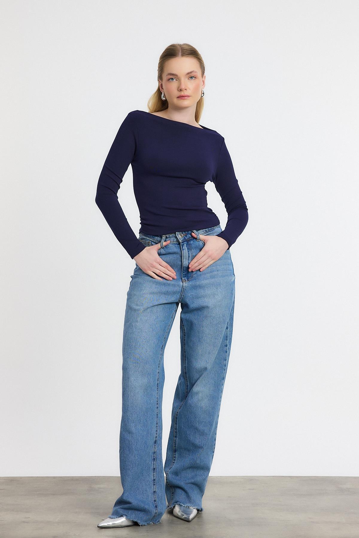 Laci Yanları Büzgülü Bluz 6893 - 2