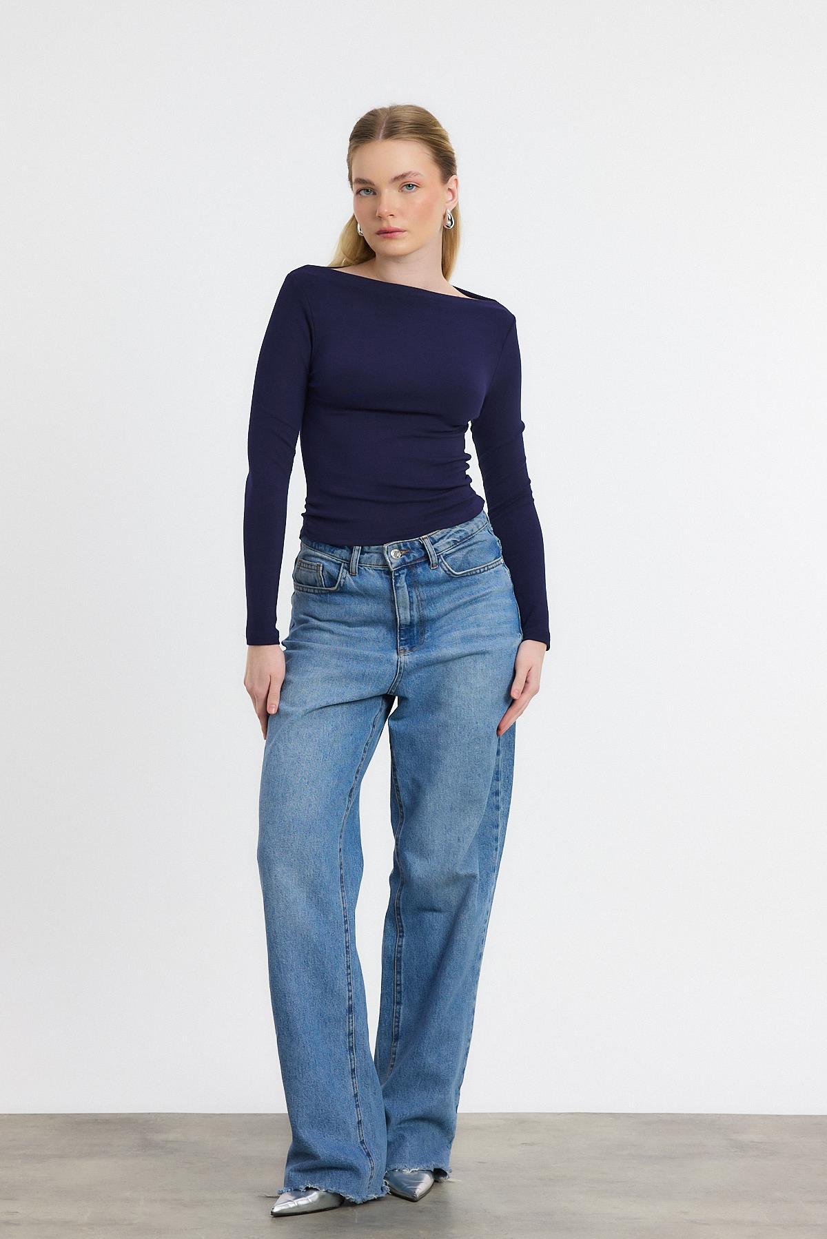 Laci Yanları Büzgülü Bluz 6893 - 8