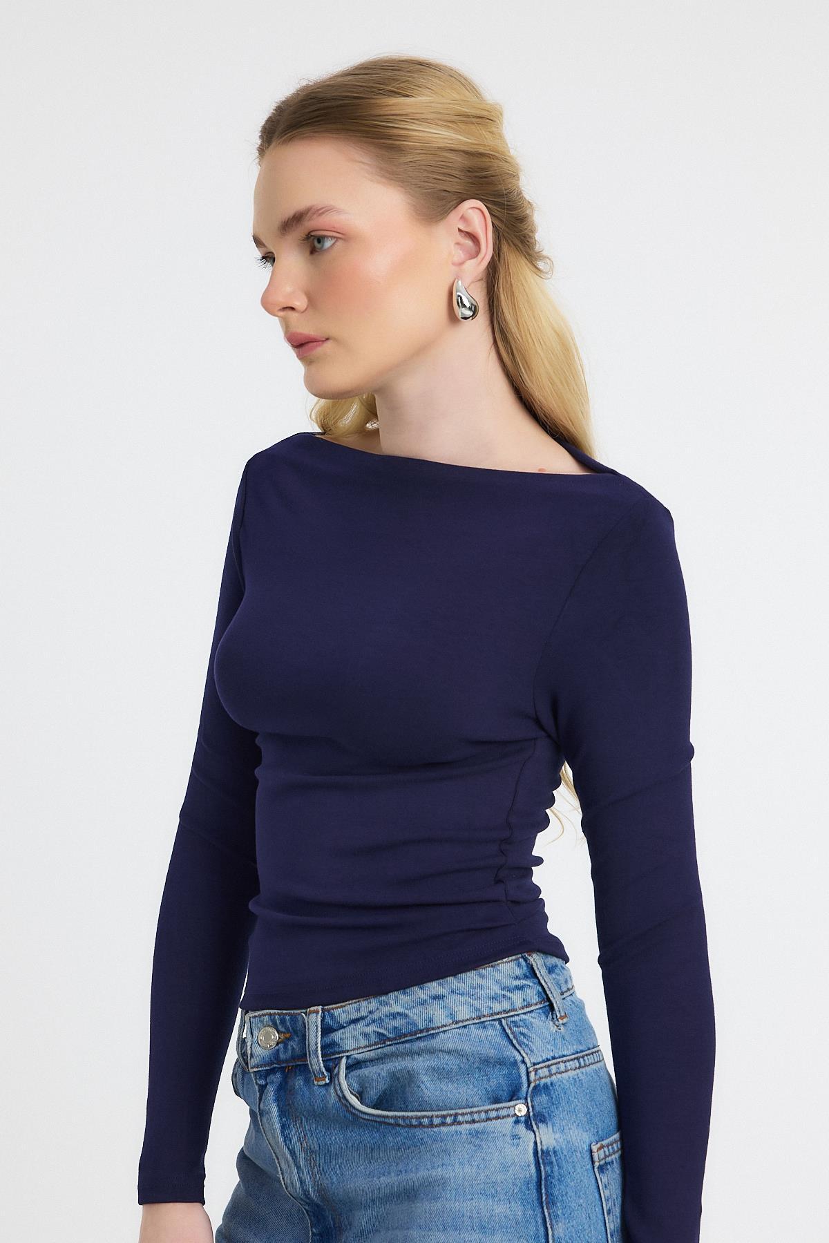 Laci Yanları Büzgülü Oysho Bluz 6893 - 6
