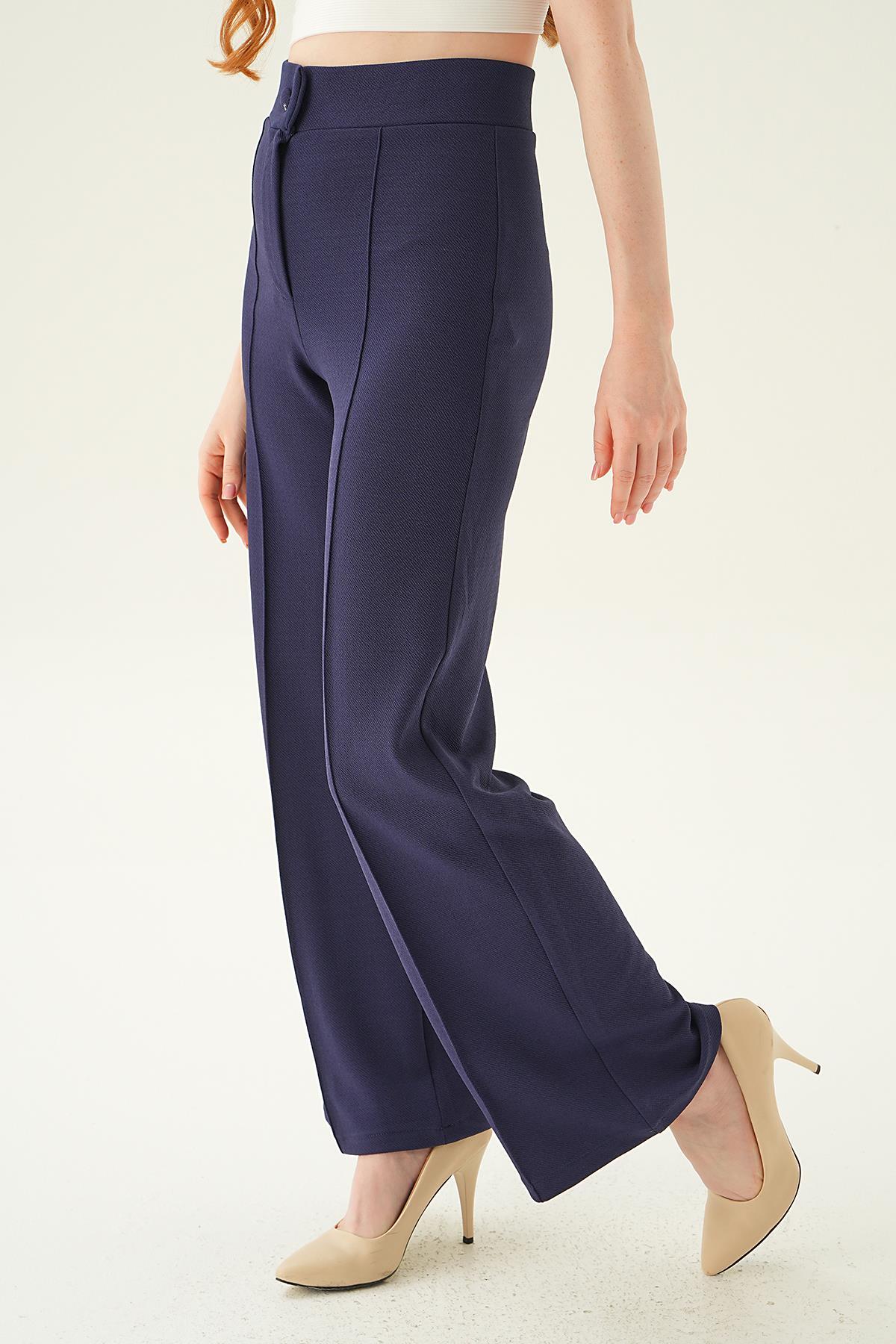 6897A Çıma Detay Geniş Pantolon Laci - 3