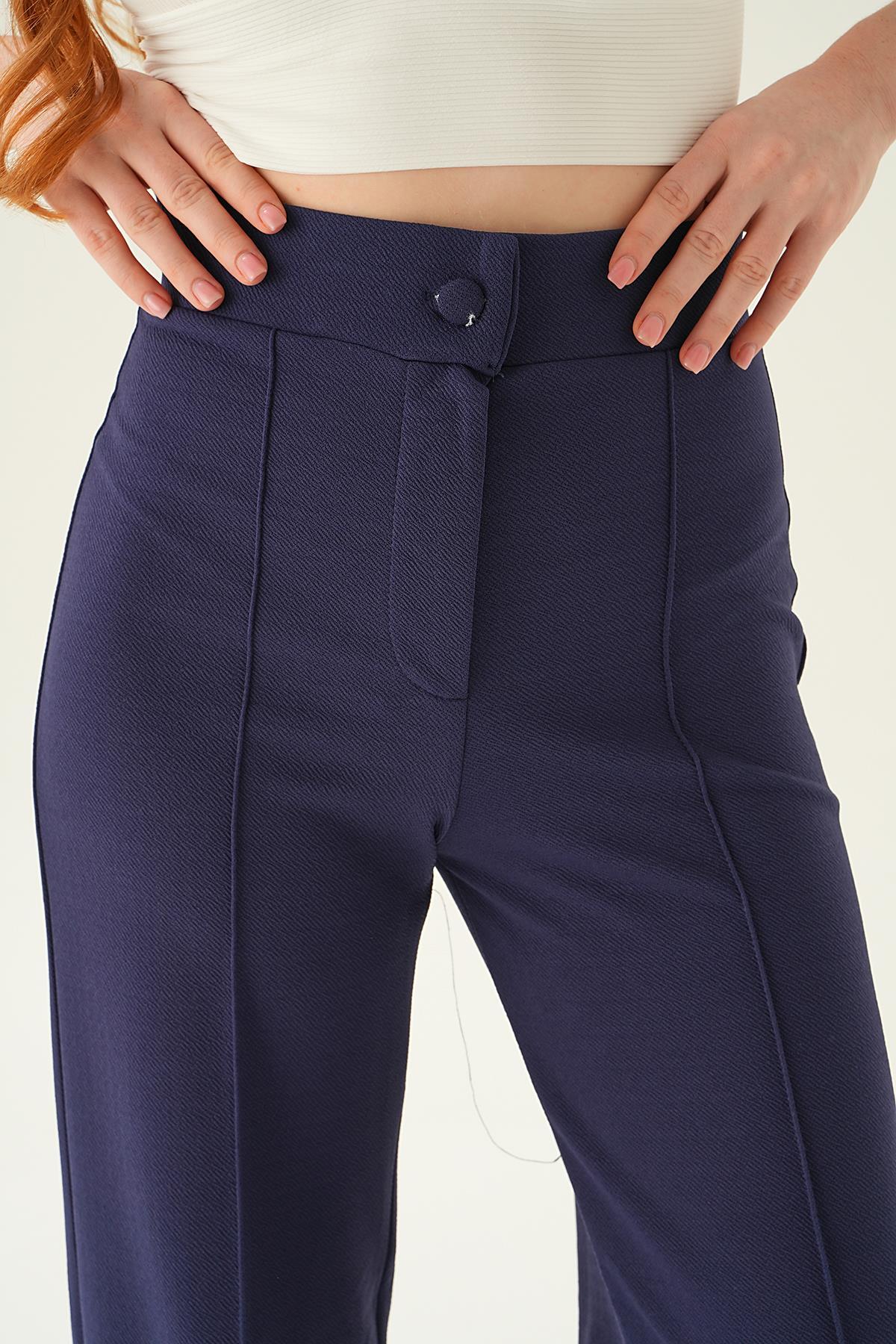 Laci Çıma Detay Geniş Pantolon 6897A - 6