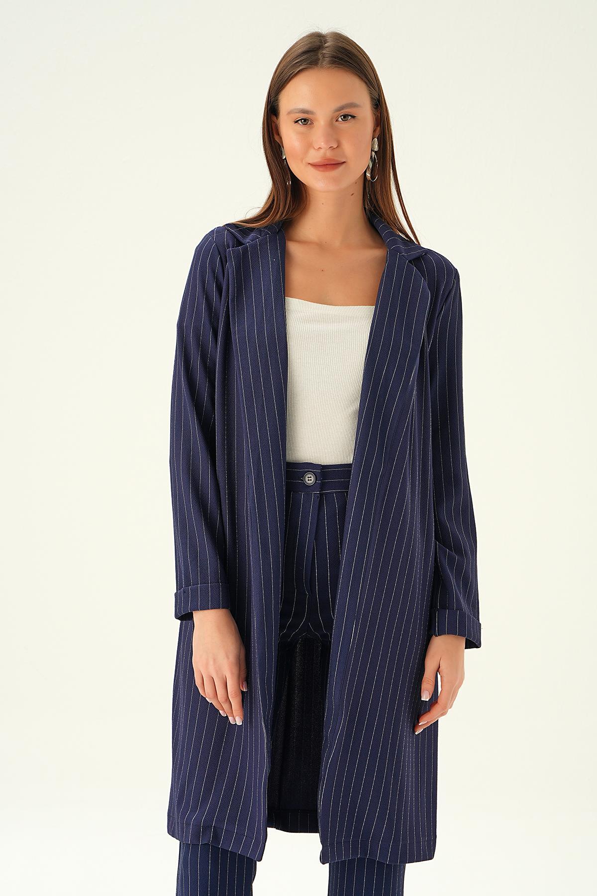 6899A Kol Katlama Uzun Ceket Laci - 2