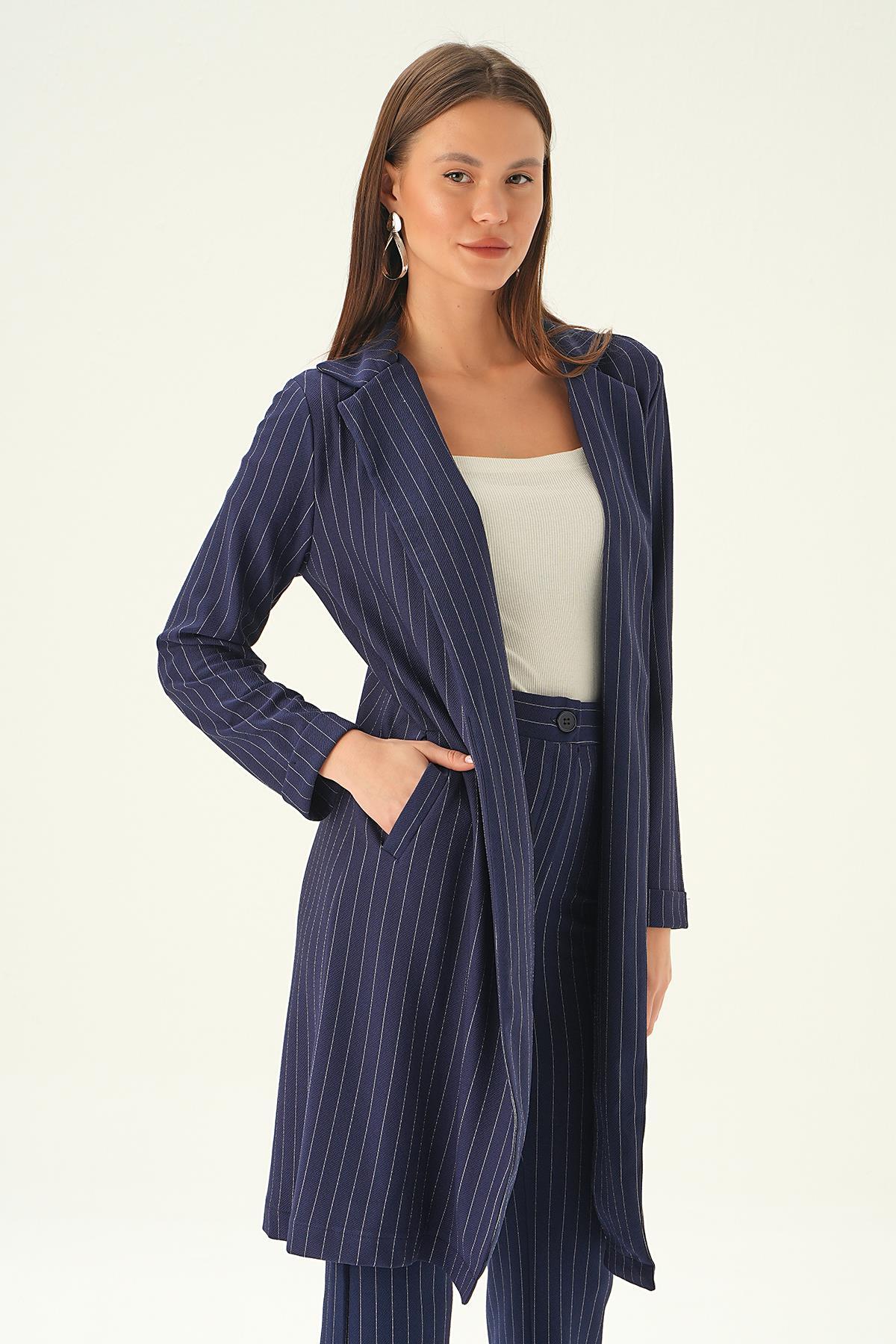 6899A Kol Katlama Uzun Ceket Laci - 3