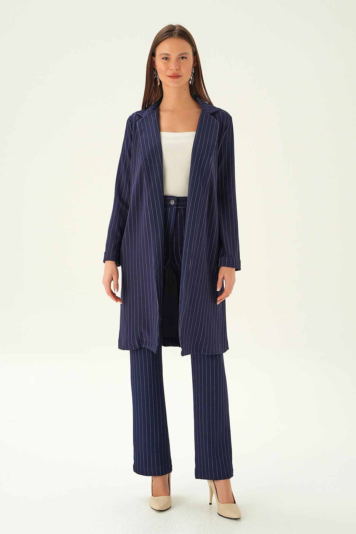 6899A Kol Katlama Uzun Ceket Laci - 6