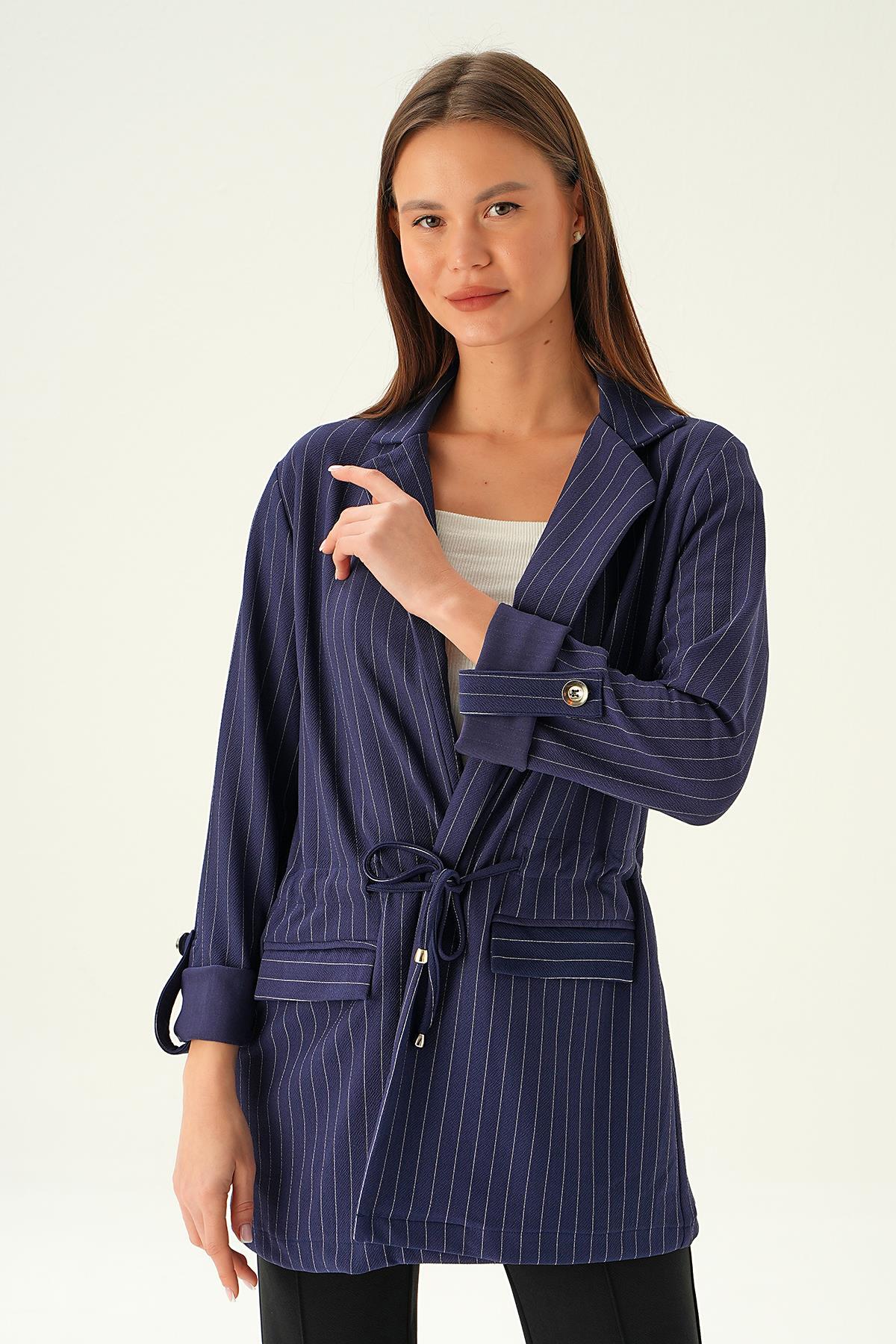 Laci Bel Bağlama Detay Ceket 6900A - 1