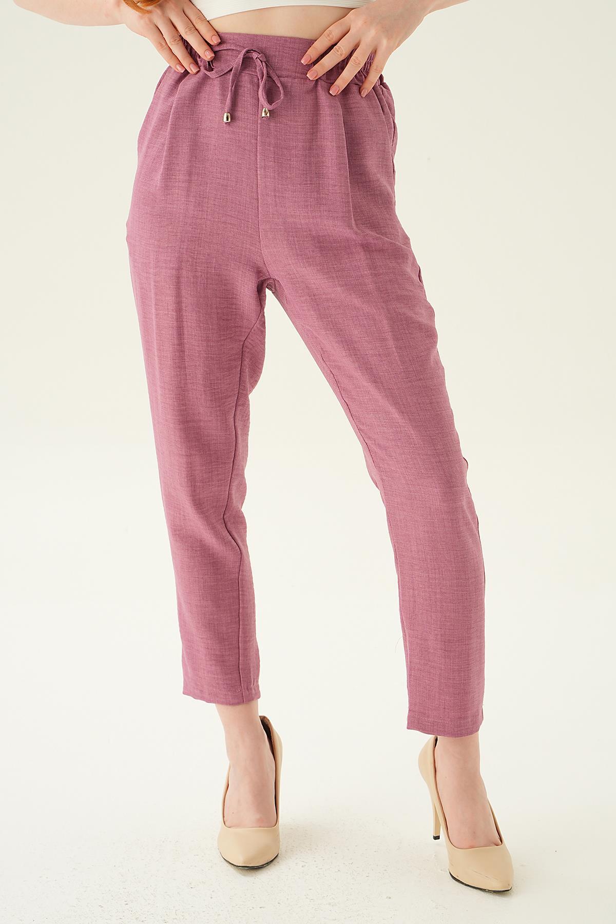 Gül Bel Lastik Havuç Pantolon 6904A - 3