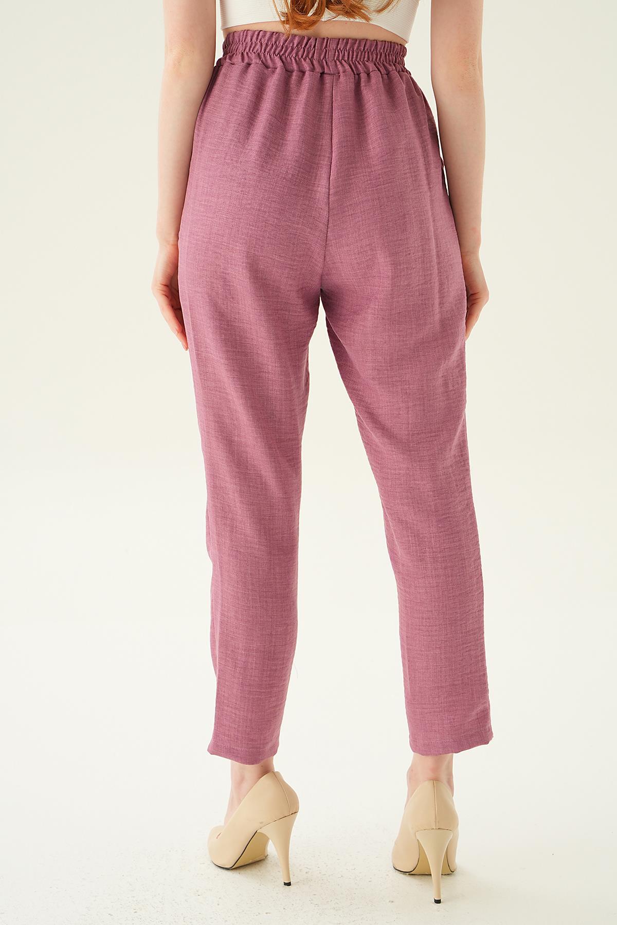 Gül Bel Lastik Havuç Pantolon 6904A - 5