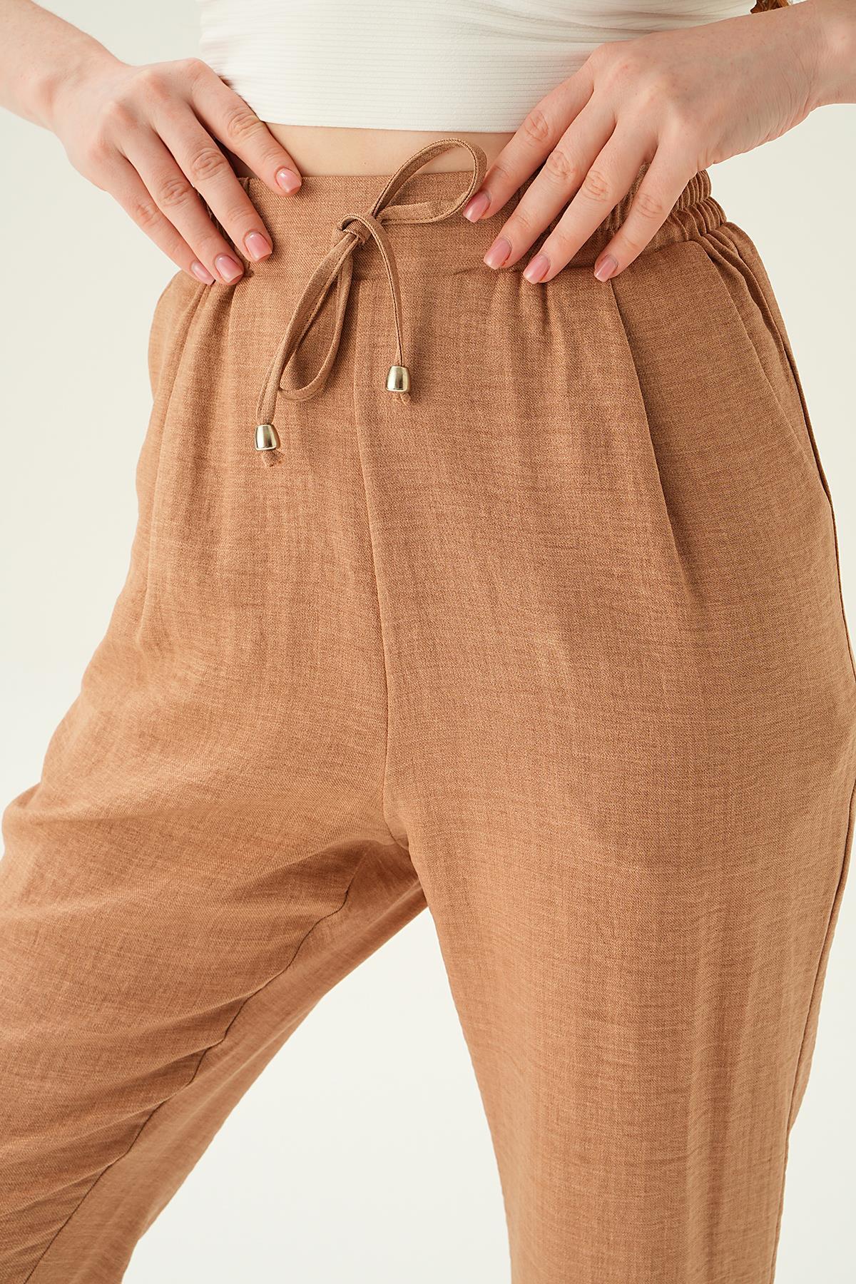 Vizon Bel Lastik Havuç Pantolon 6904A - 6