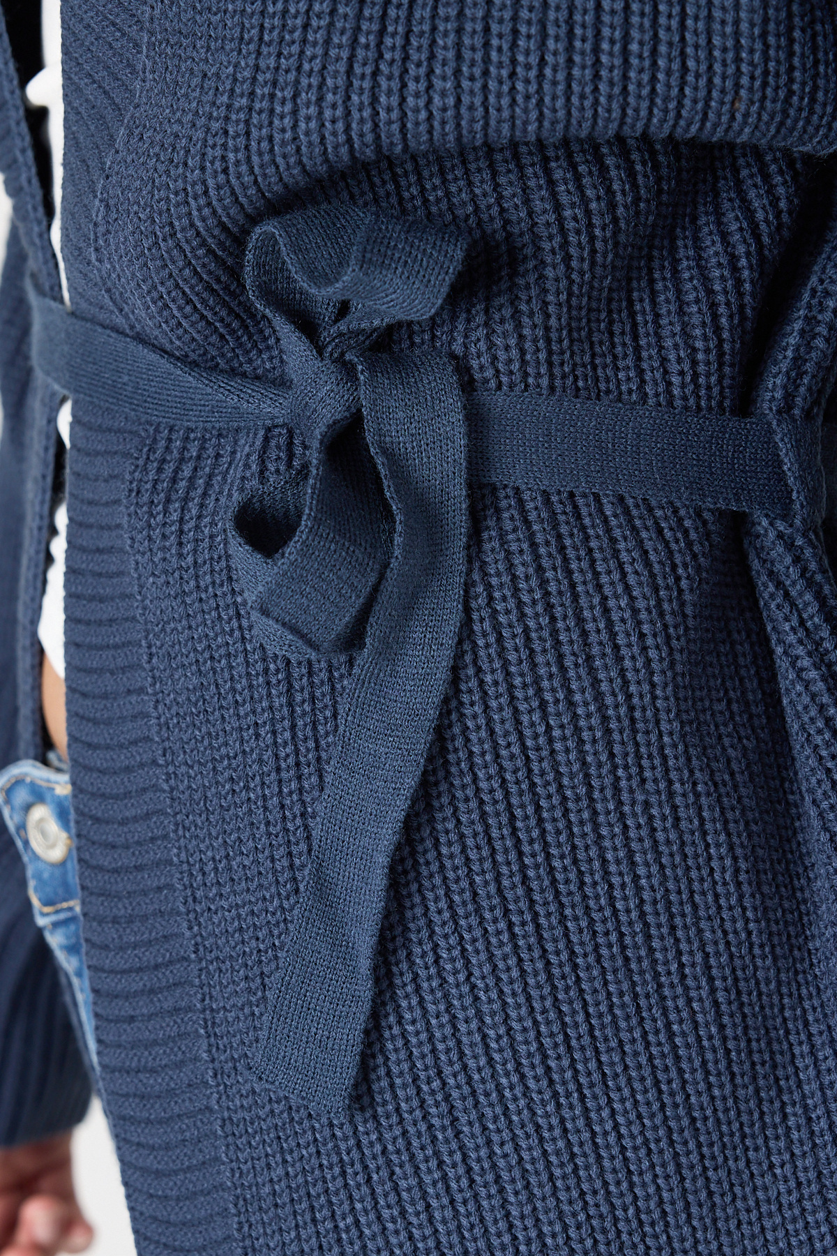 Laci Kuşaklı Örme Kadın Hırka 6905 - RAYS