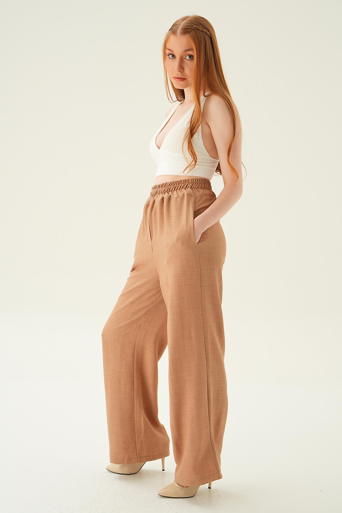 Vizon Geniş Kemerli Bol Pantolon 6905A - 3