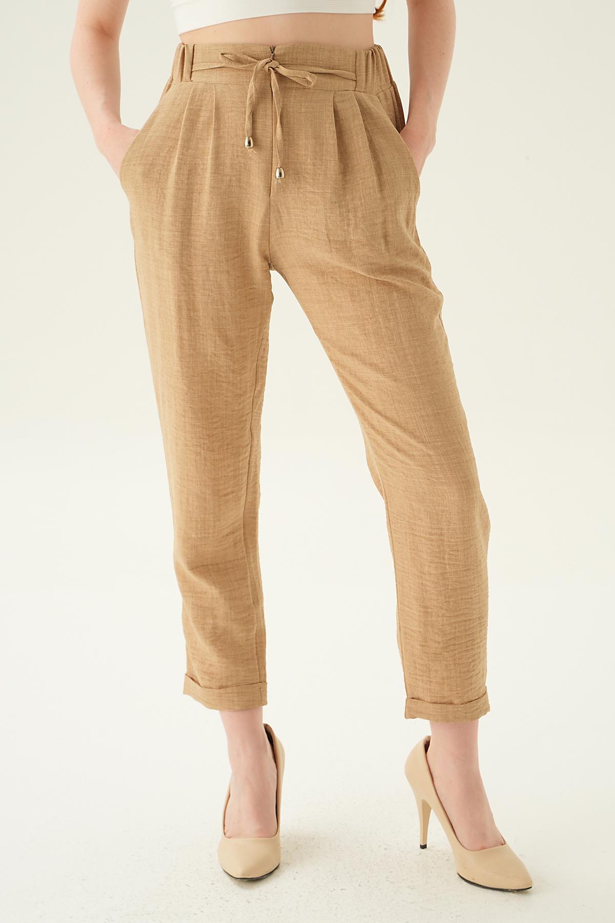 Vizon Önü Fermuarlı Pantolon 6913A - 3