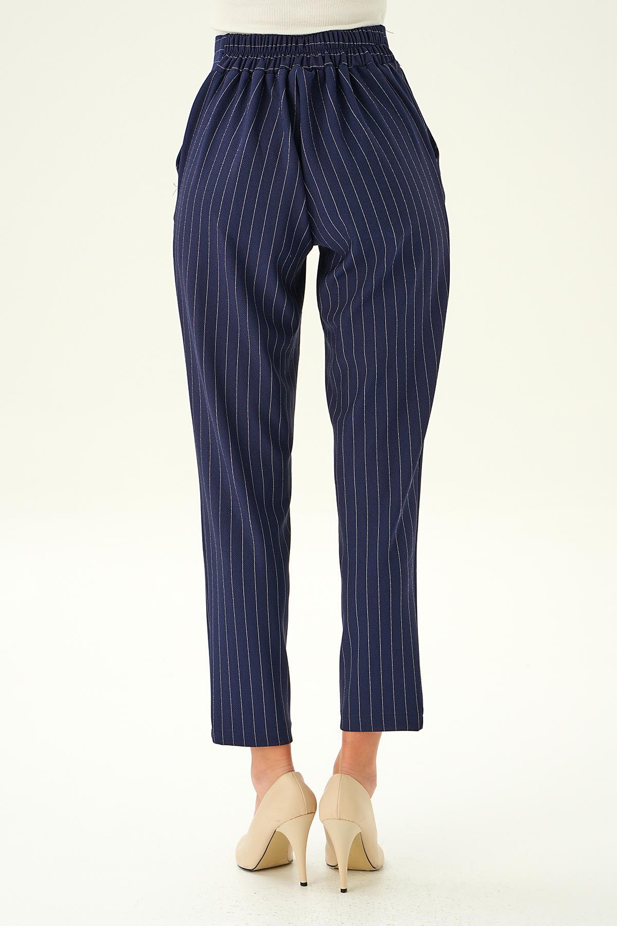 6919A Cırtlı Pile Detay Pantolon - 5