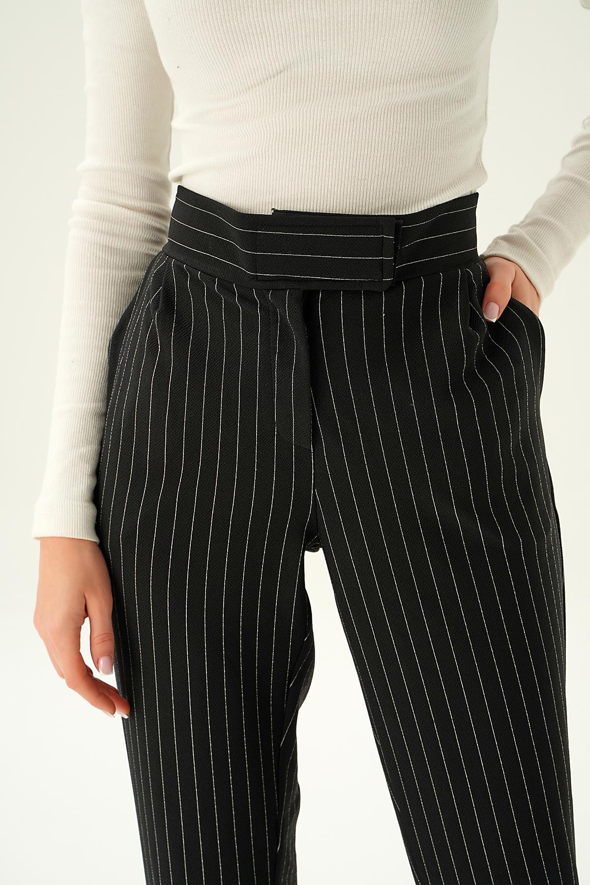 6919A Cırtlı Pile Detay Pantolon - 5