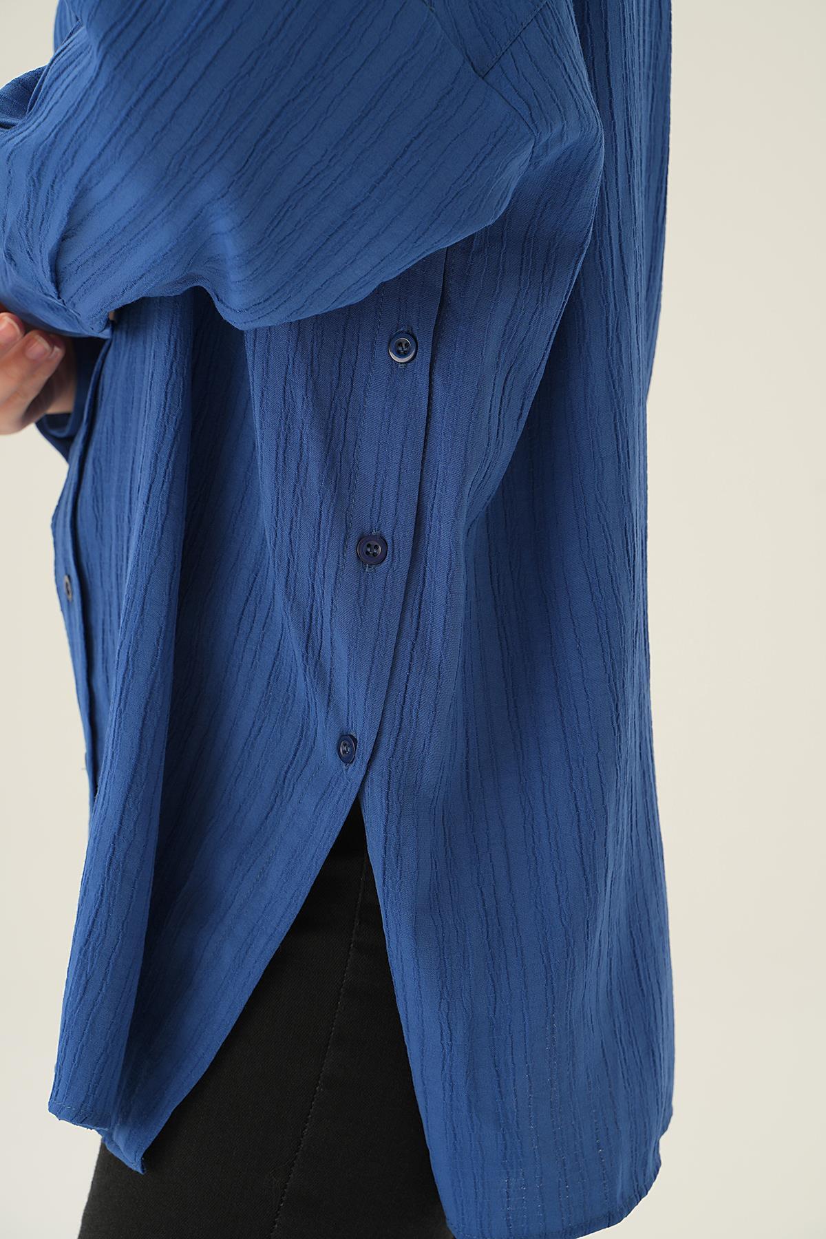 İndigo Oversize Gömlek 6931A - 2