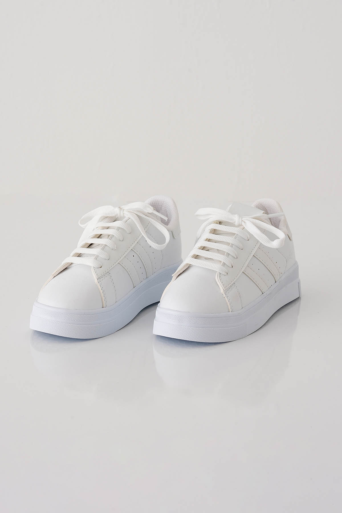 Beyaz Çizgili Ayakkabı 7033 - 2
