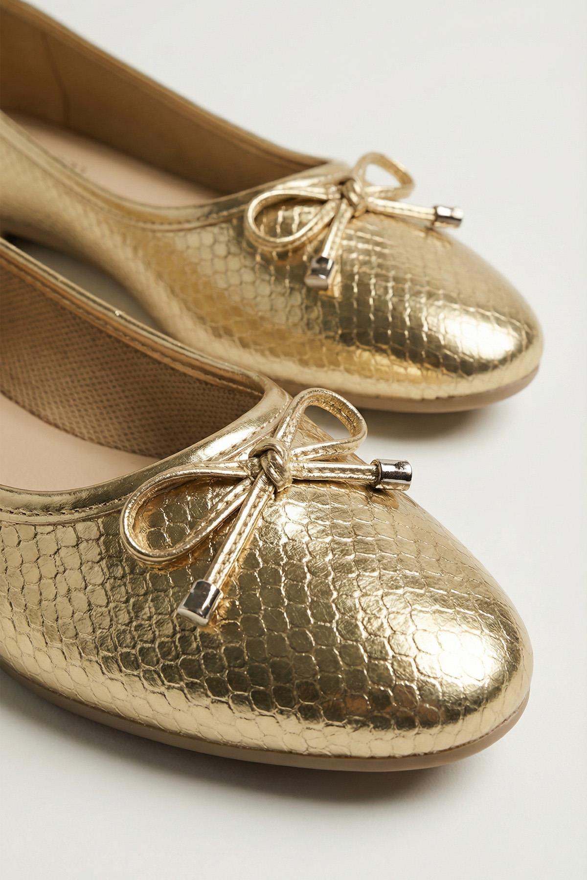 7037 Timsah Desen Fiyonklu Babet Gold - 1