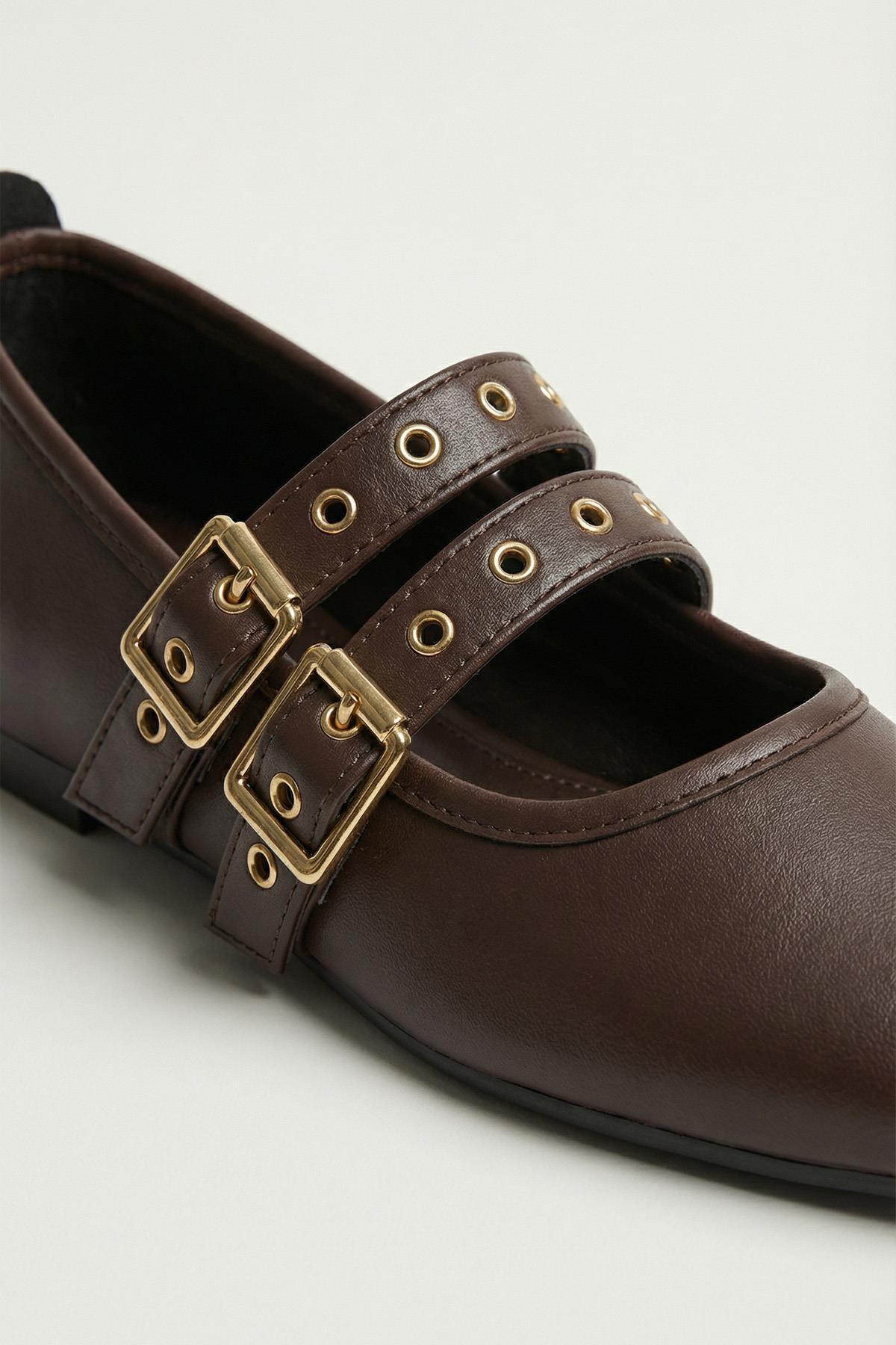 Kahve Kemer Detay Babet 7038 - 1