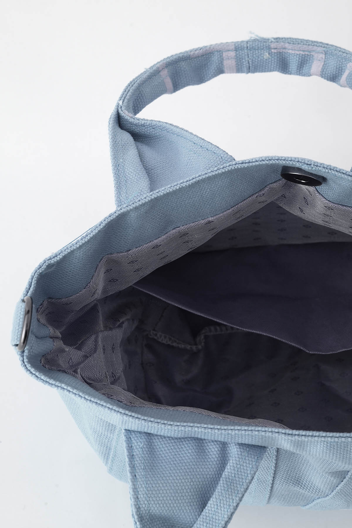 7063 Baskılı Kanvas Çanta Mavi - 5