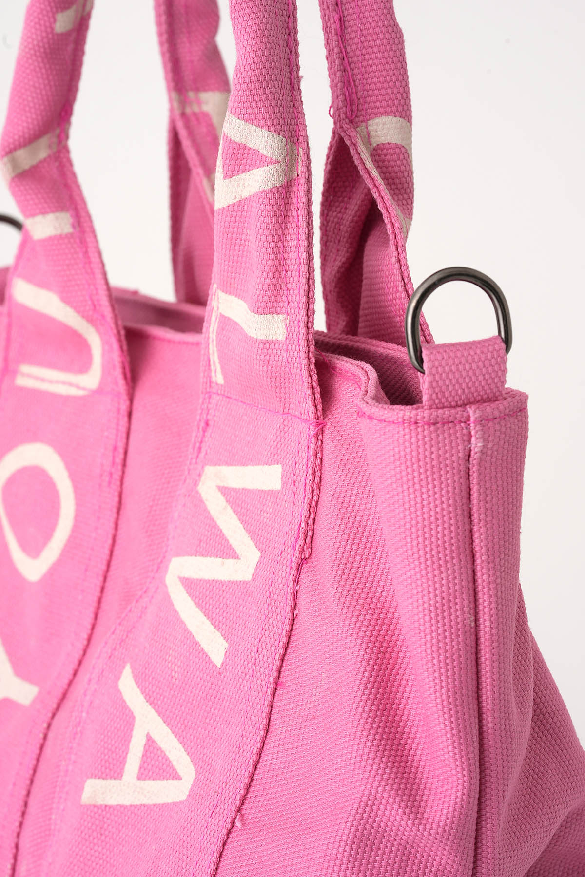 Pembe Baskılı Kanvas Çanta 7063 - 4