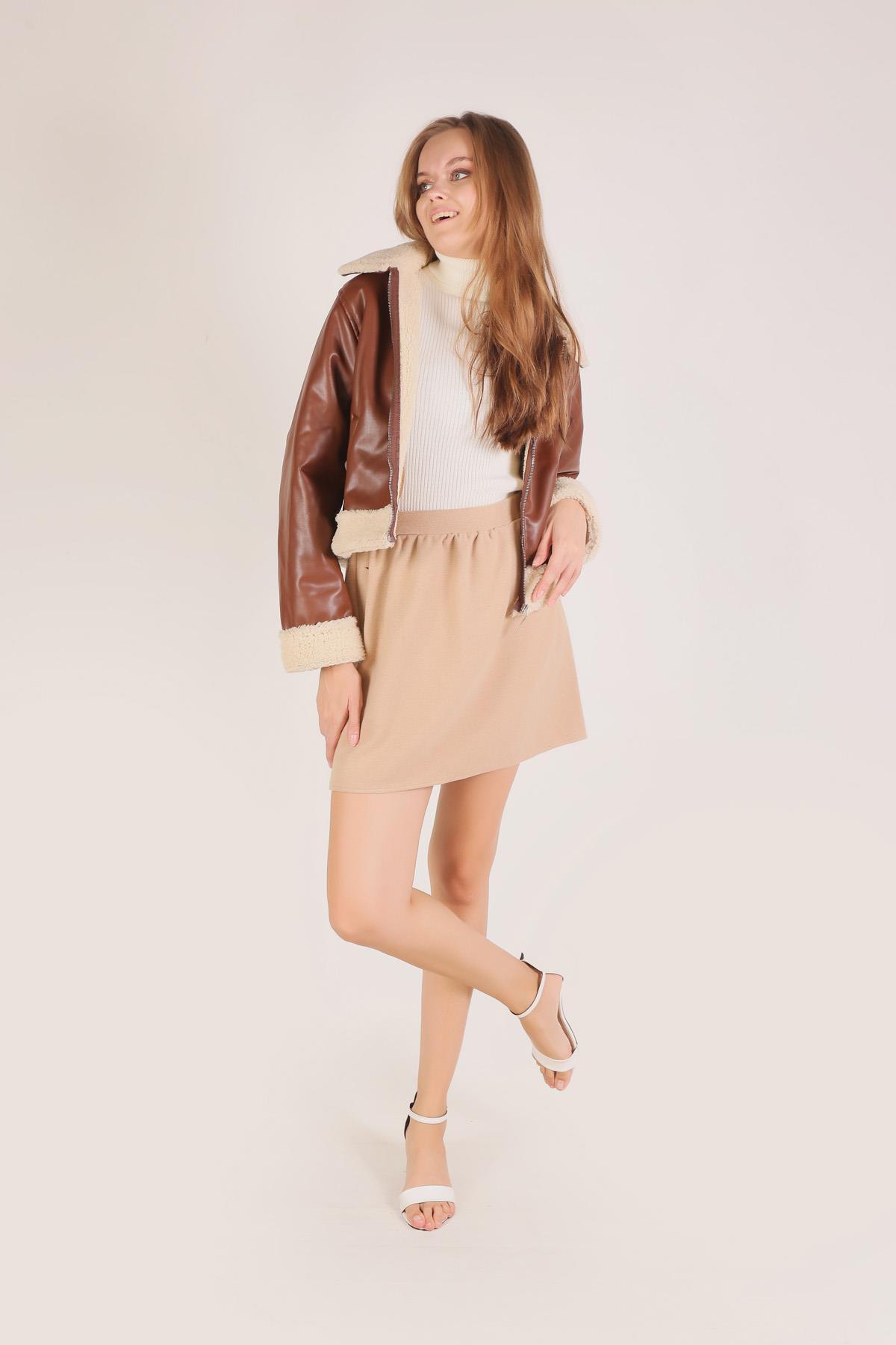 7079A Kısa Etek Bej - 4