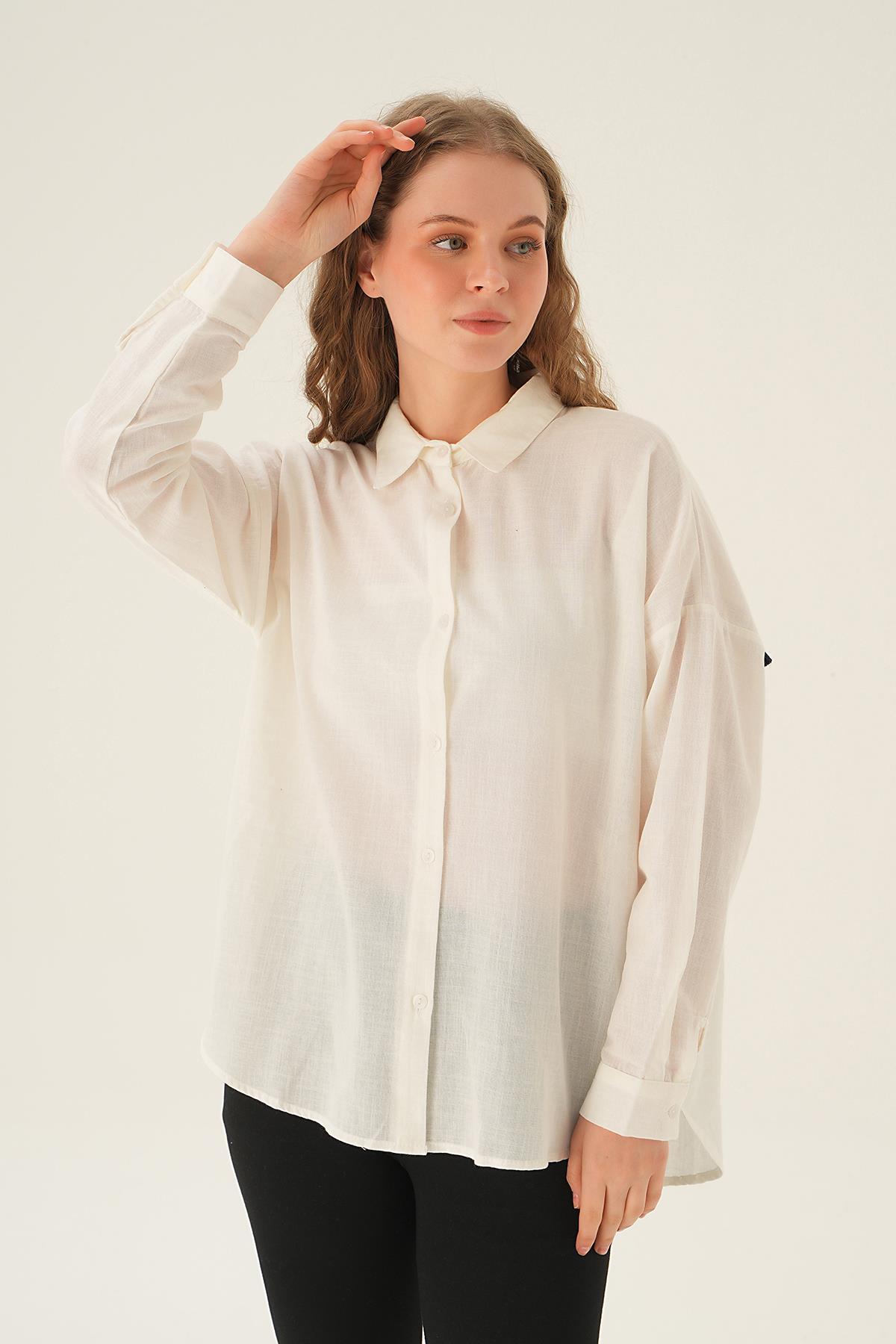 71423 Arka Baskılı Gömlek Laci - 2