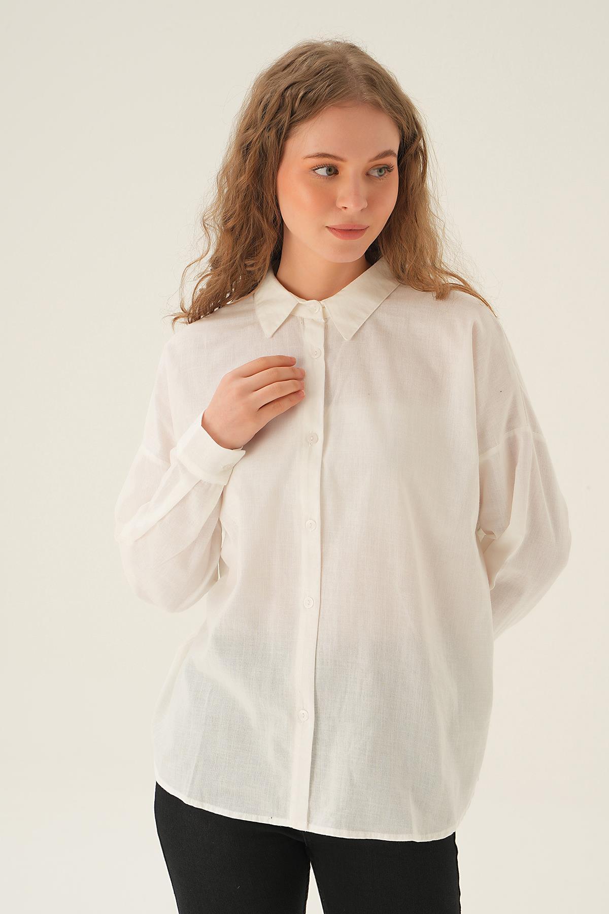 71423 Arka Baskılı Gömlek Siyah - 1